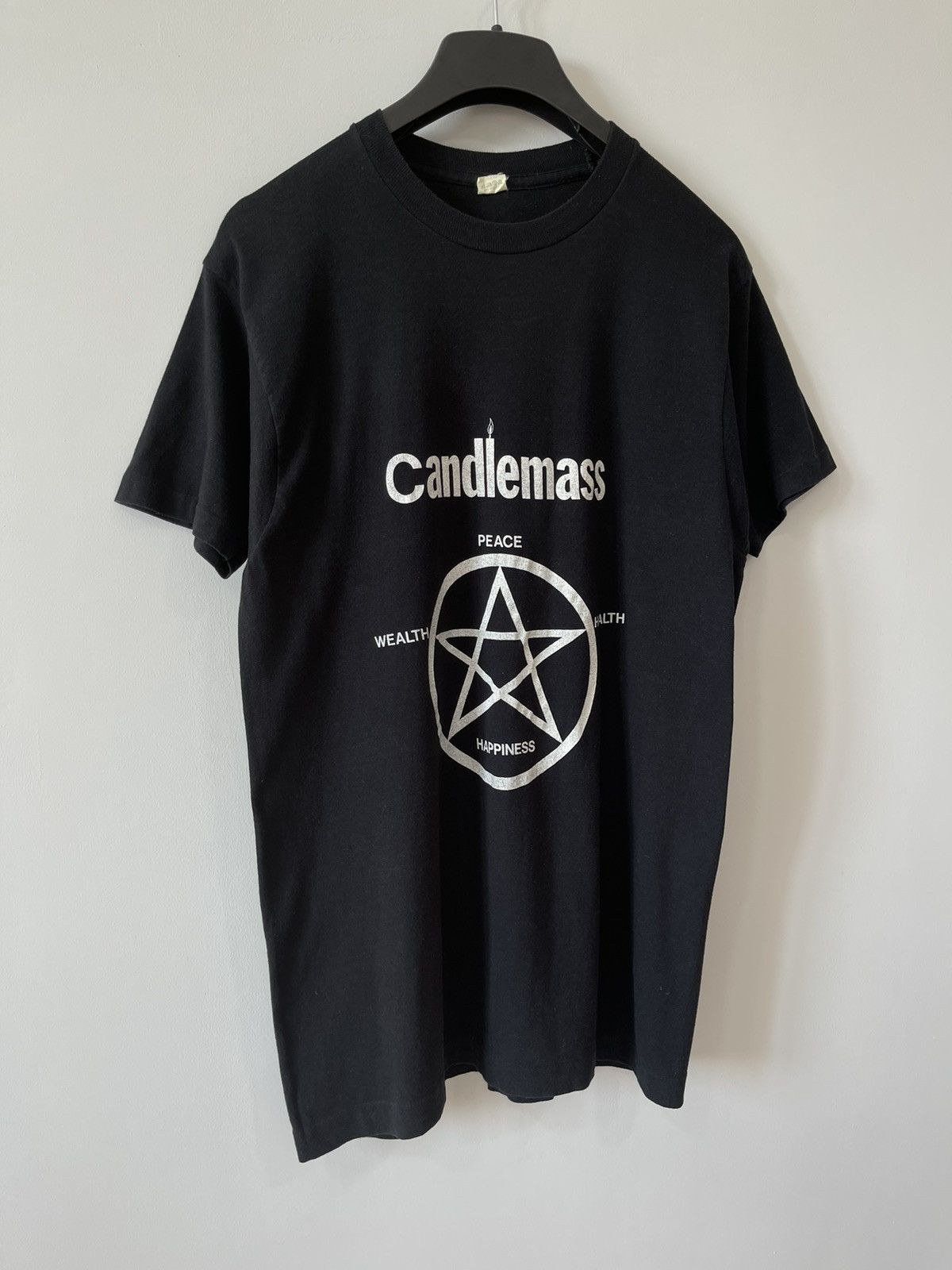 Band Tees 80s Candlemass Pentagram Vintage Doom Metal Band T-shirt Size US XL / EU 56 / 4 - 2 Thumbnail