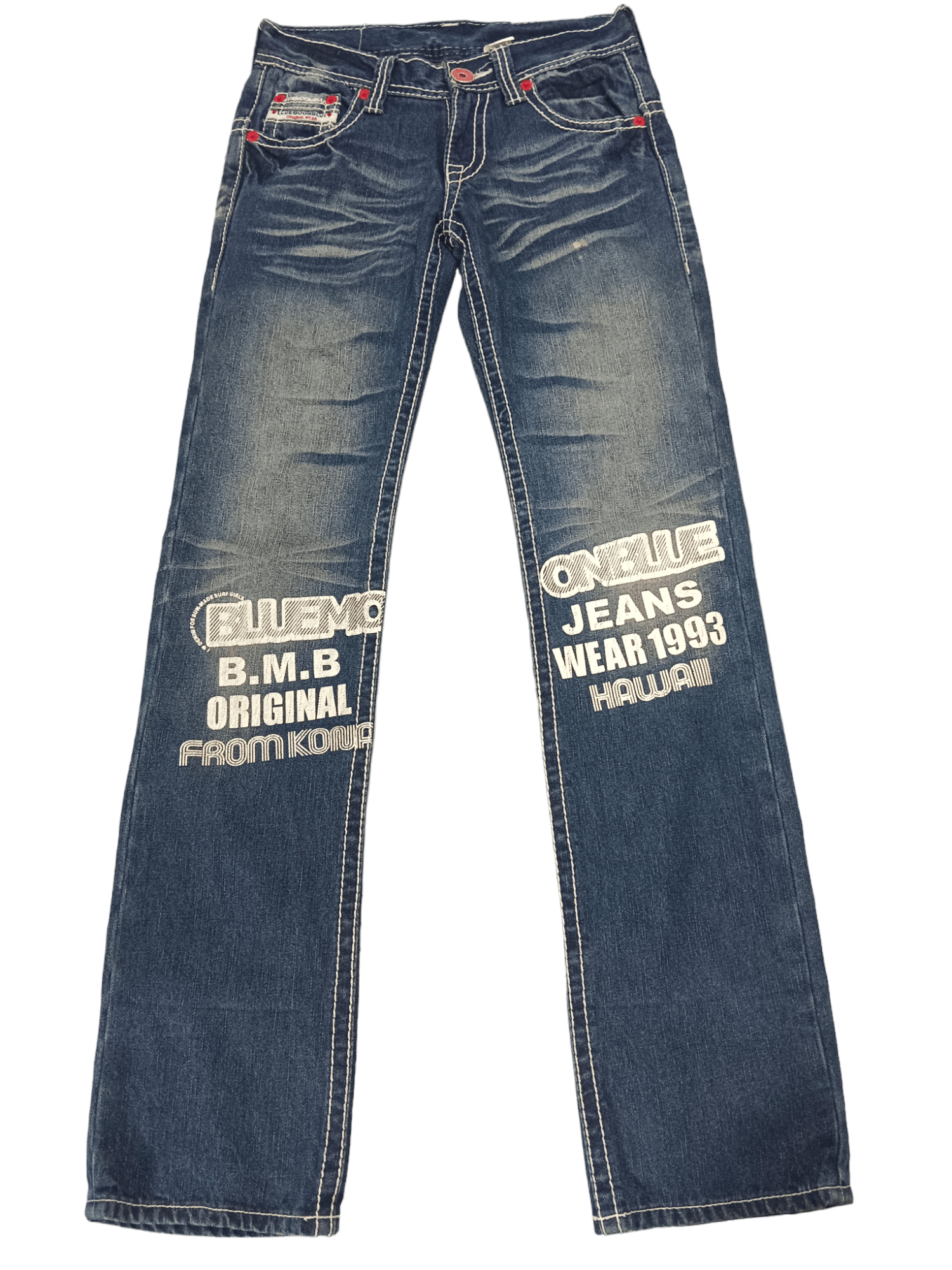 Blue Blue Japan Blue Moon Blue Hawaii Surf Girls Low Rise Jeans Size 27" / US 4 / IT 40 - 2 Thumbnail