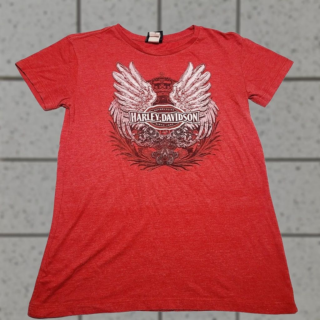 Harley Davidson Harley Davidson T-Shirt Women Medium Red Hot Rod Michigan Wings Size M / US 6-8 / IT 42-44 - 1 Thumbnail