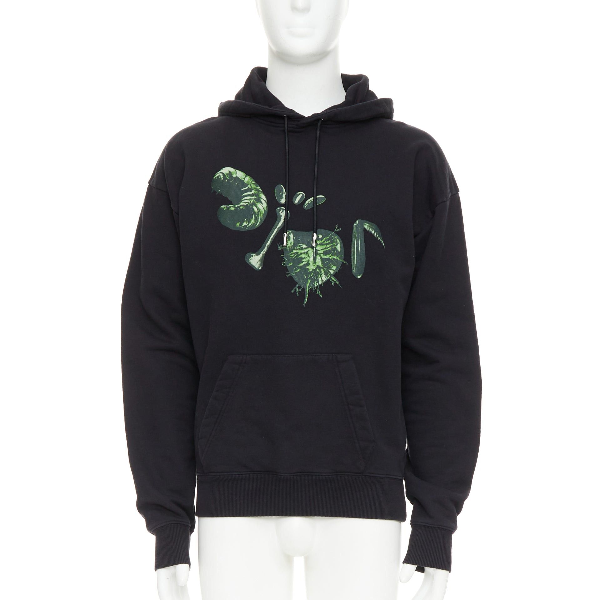 Dior DIOR HOMME Cactus Jack black green cotton graphic logo print hoodie XXS Size US XXS / EU 40 - 1 Thumbnail