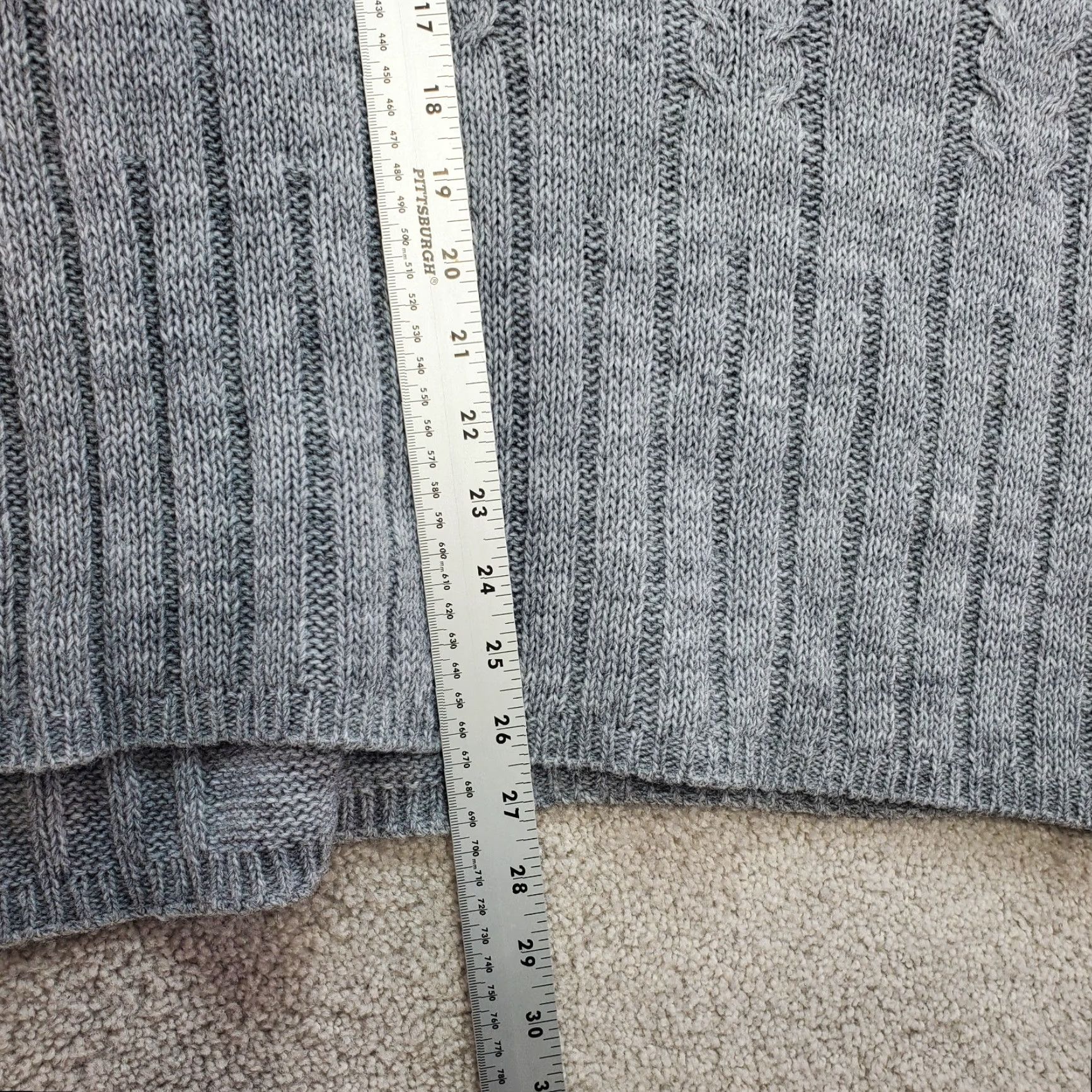 Vintage VINTAGE Maison Pholya Sweater Vest Women S/M Gray Acrylic Cable Knit Turtleneck Pullover Size S / US 4 / IT 40 - 6 Thumbnail