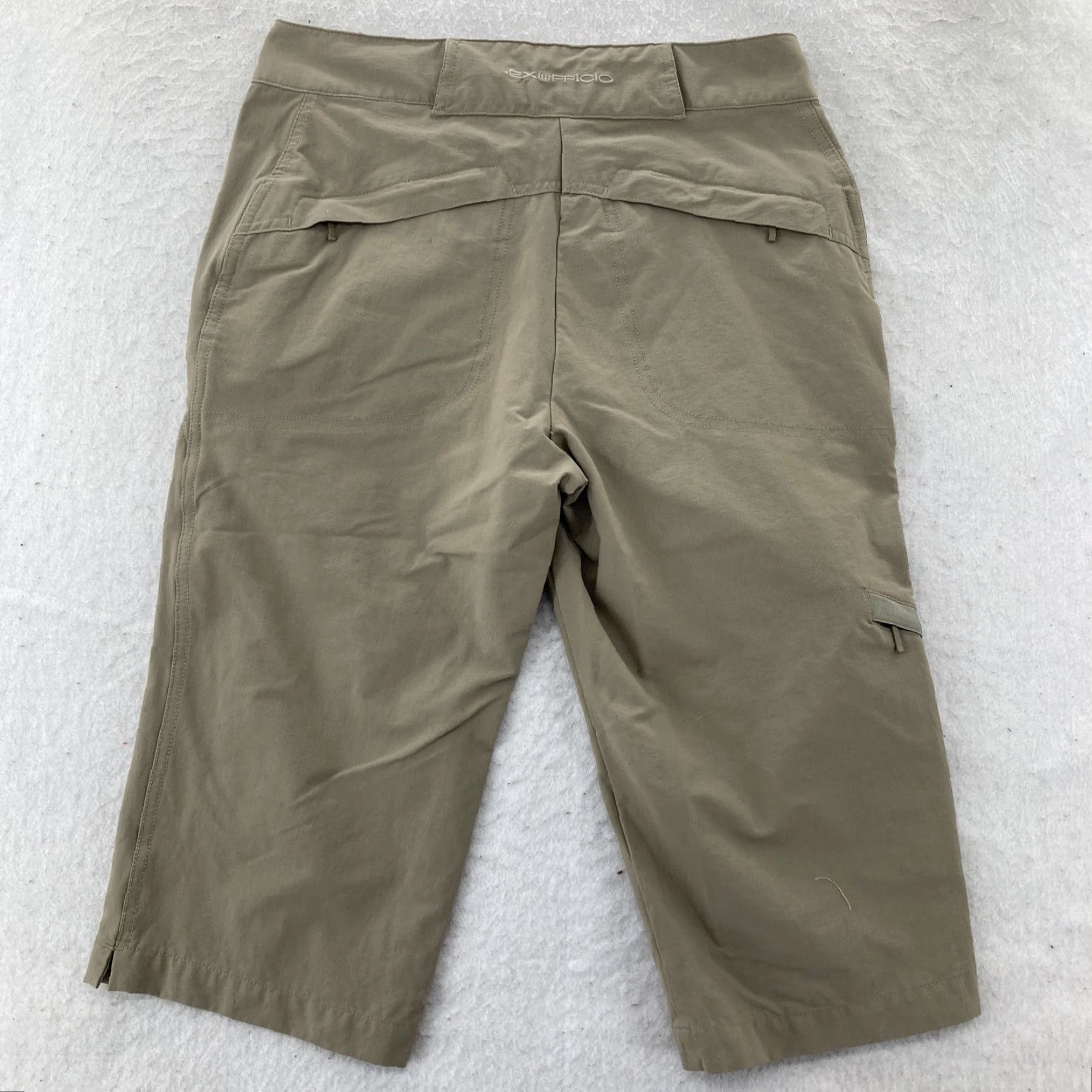 ExOfficio EXOFFICIO Pants Women’s 4 Hiking Straight Leg Cropped Stretch - Beige Nylon Belted Pockets Cropped 90s Outdoor 4 Womens Size 27" / US 4 / IT 40 - 2 Thumbnail