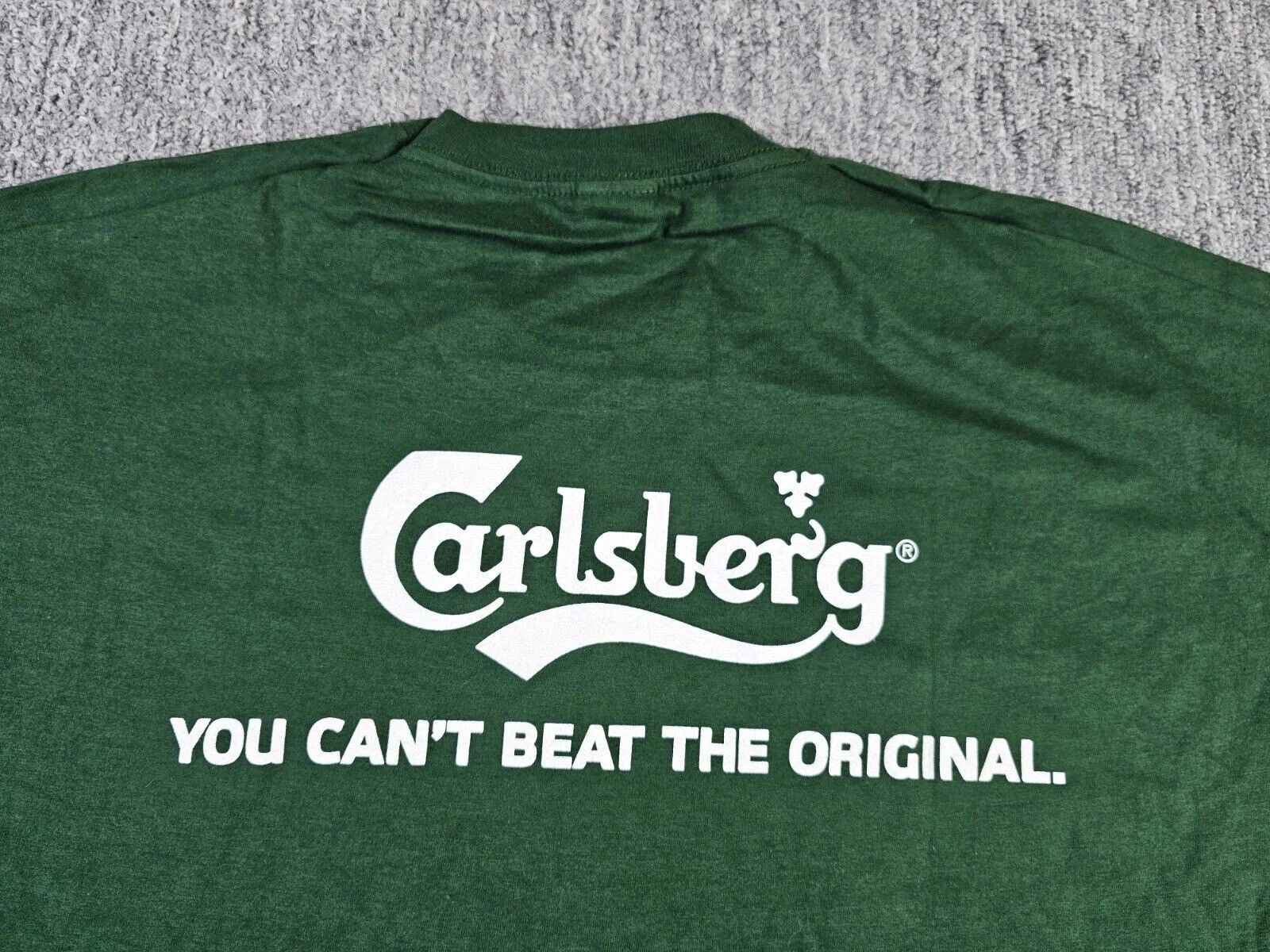 Fruit Of The Loom Carlsberg Beer Vintage Promo Graphic Tee Green Cotton XL Size US XL / EU 56 / 4 - 2 Thumbnail