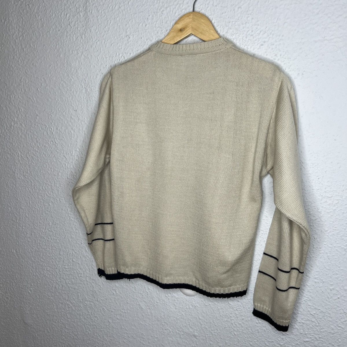 Diesel × Vintage Vintage Diesel Sweater Knitwear Jumper Spellout Logo Beige Size M / US 6-8 / IT 42-44 - 7 Thumbnail