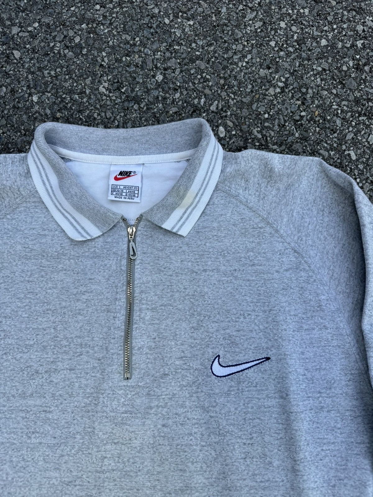 Japanese Brand × Nike × Vintage Nike Vintage 90s swoosh boxy half zip crewneck rap skate Size US S / EU 44-46 / 1 - 3 Thumbnail
