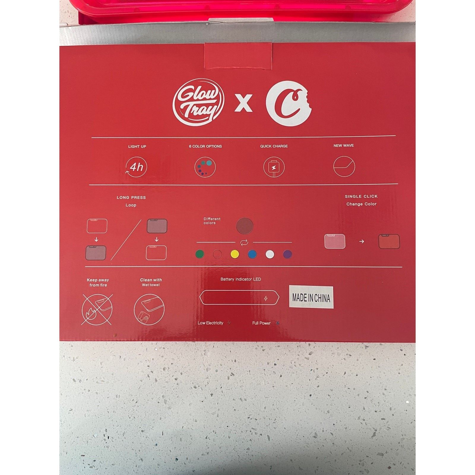 Cookies Cookies Rolling Tray Huntz Red LED Glow NEW Size ONE SIZE - 6 Thumbnail
