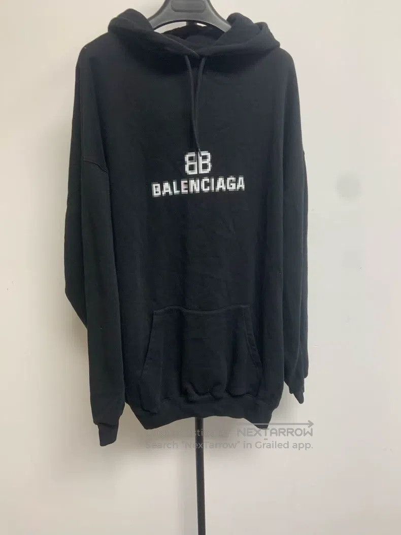 Balenciaga Balenciaga Letter Pattern Hooded Long Sleeve Sweater Size US M / EU 48-50 / 2 - 1 Thumbnail