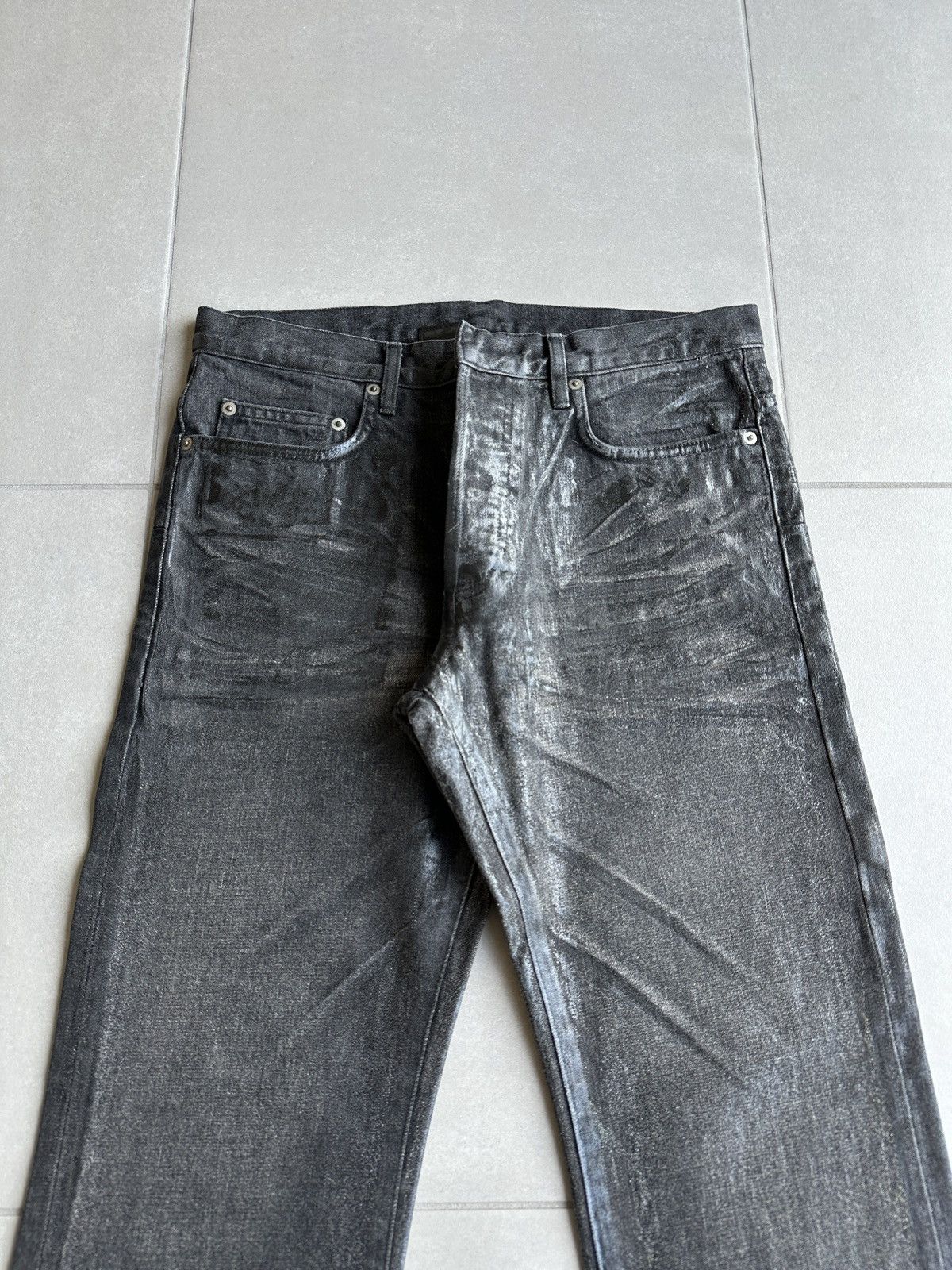 Dior × Hedi Slimane Dior Homme AW07 "navigate" luster waxed denim Size US 32 / EU 48 - 2 Thumbnail