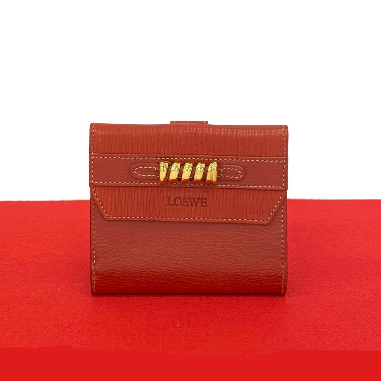 Loewe Loewe Red Leather Size ONE SIZE - 1 Thumbnail