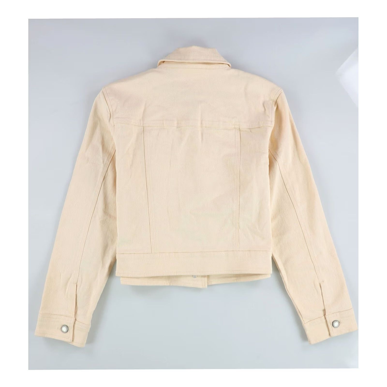 AVEC LES FILLES Avec Les Filles Womens Trucker Cropped Jacket ltbeige 8 Size M / US 6-8 / IT 42-44 - 2 Thumbnail