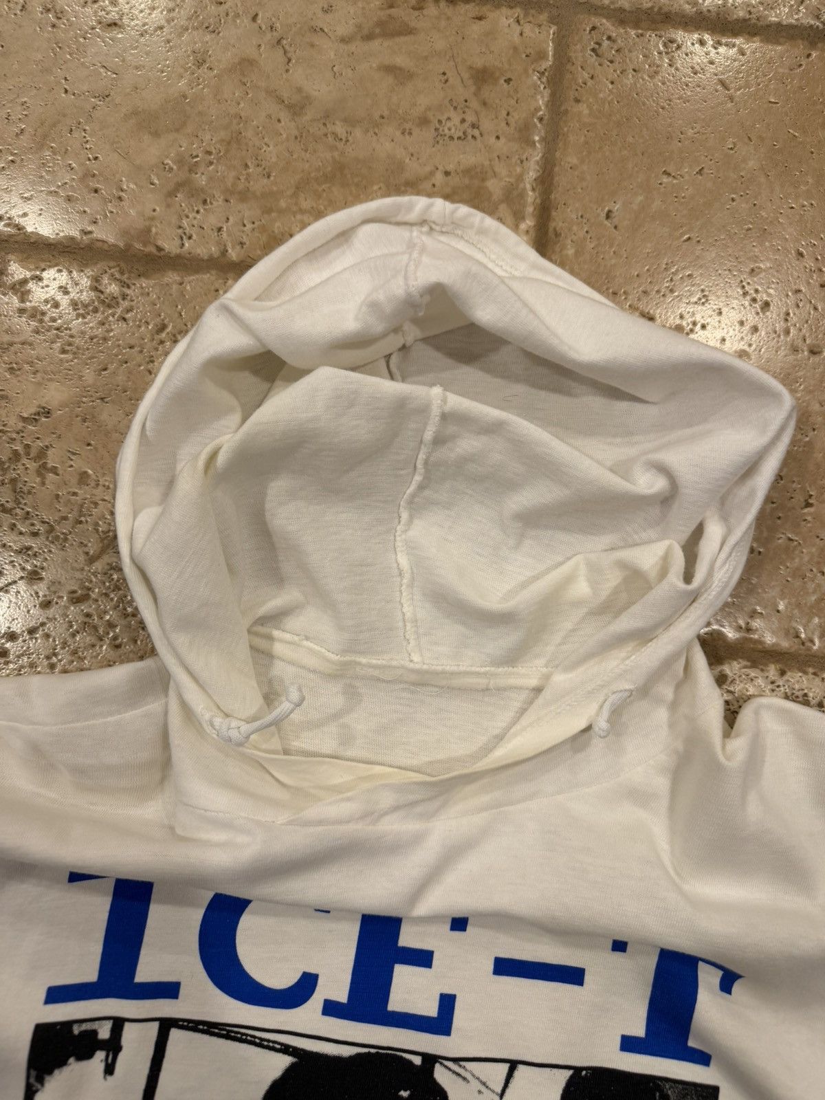 Vintage Vintage Ice-T Freedom of Speech 90’s White LS Hoodie T-Shirt Size US L / EU 52-54 / 3 - 8 Thumbnail