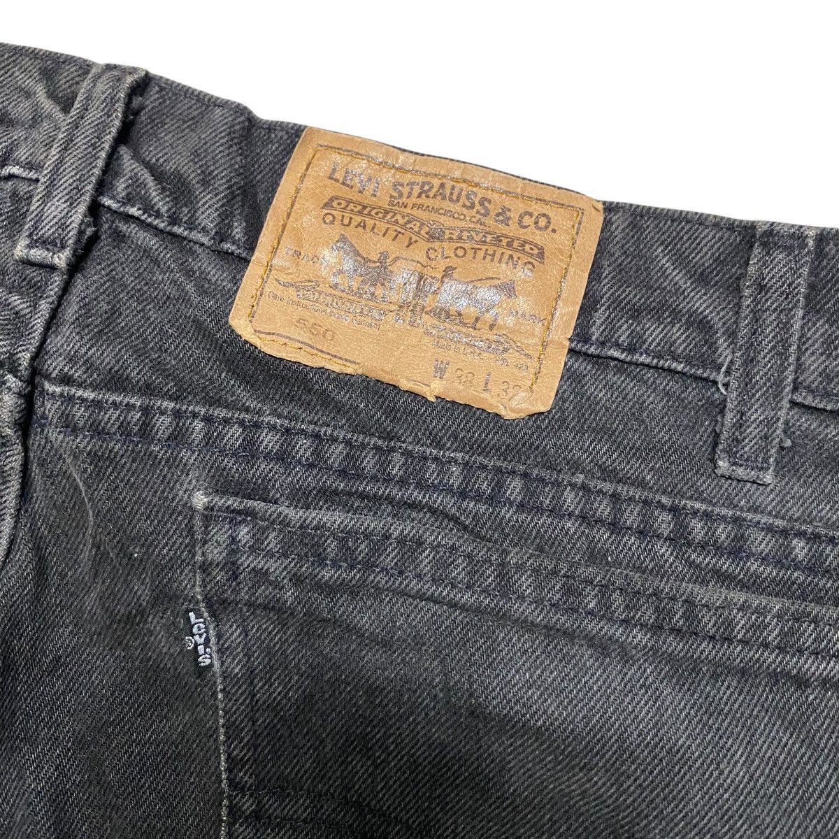 Levi's Vintage Levis 550 Black Loose Skater Jeans Size US 38 / EU 54 - 12 Thumbnail