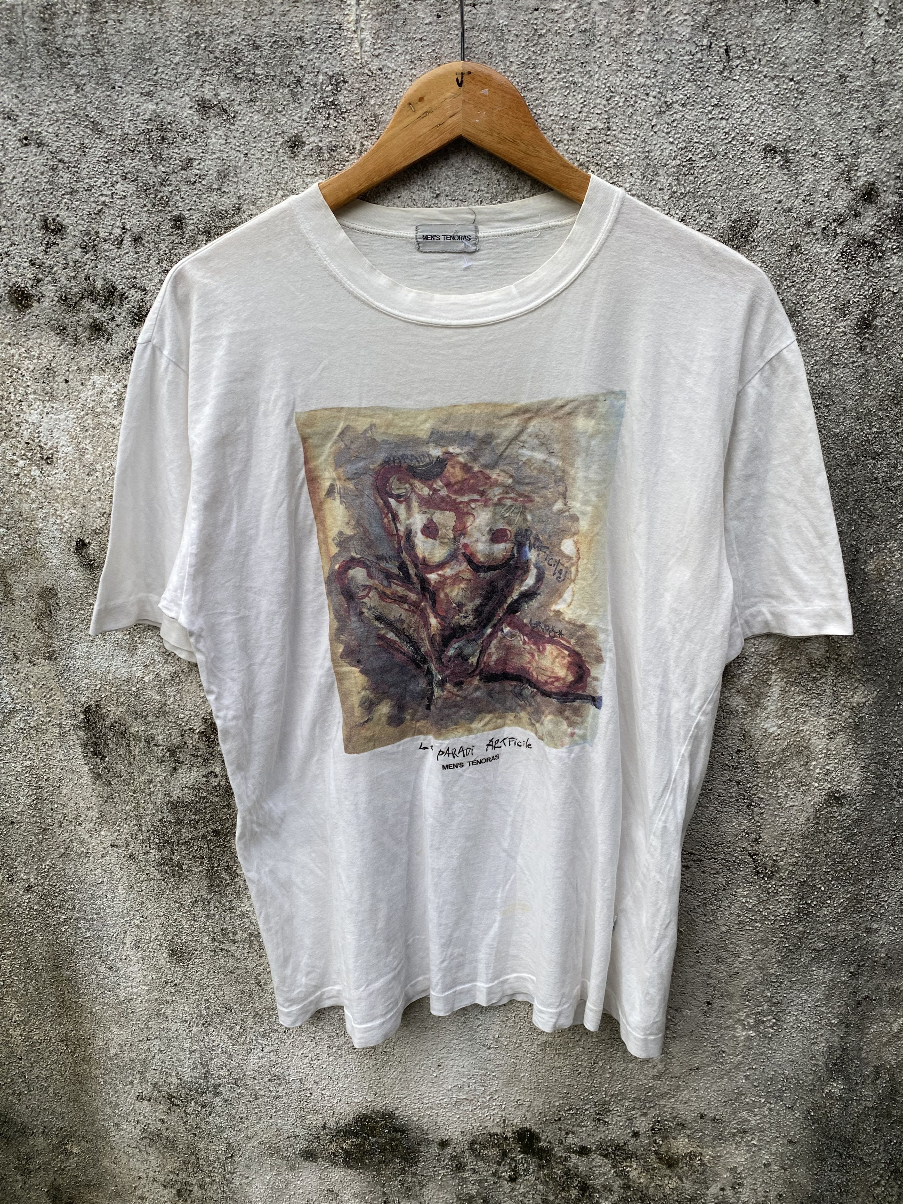 Vintage Vintage Mens Tenoras Le Parodi Artificile Paint Art Tshirt Size US L / EU 52-54 / 3 - 1 Thumbnail