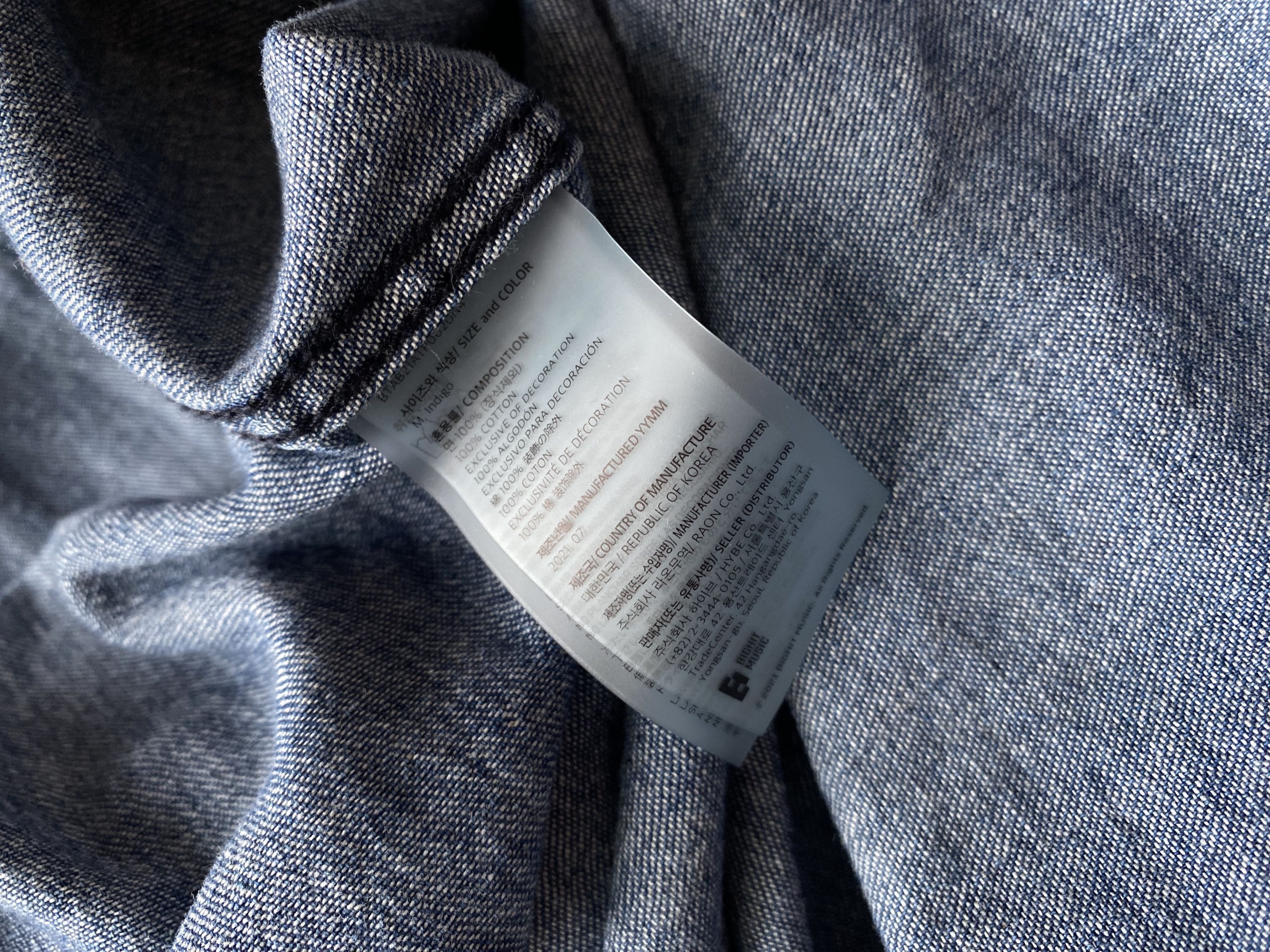 Band Tees BTS Butter Denim Shirt Size US M / EU 48-50 / 2 - 6 Thumbnail