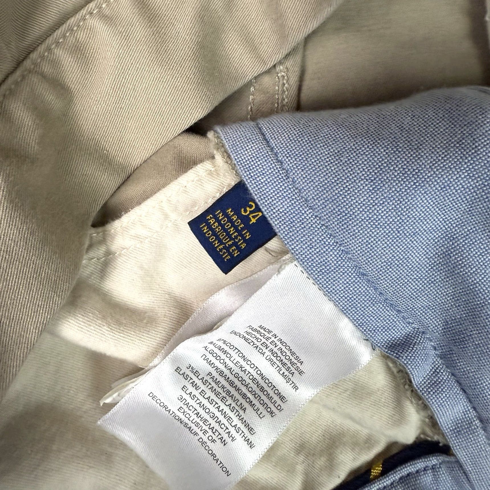 Polo Ralph Lauren Polo Ralph Lauren Chino Shorts Mens 34 Beige Stretch Classic Fit Beach Coastal Size US S / EU 44-46 / 1 - 2 Thumbnail