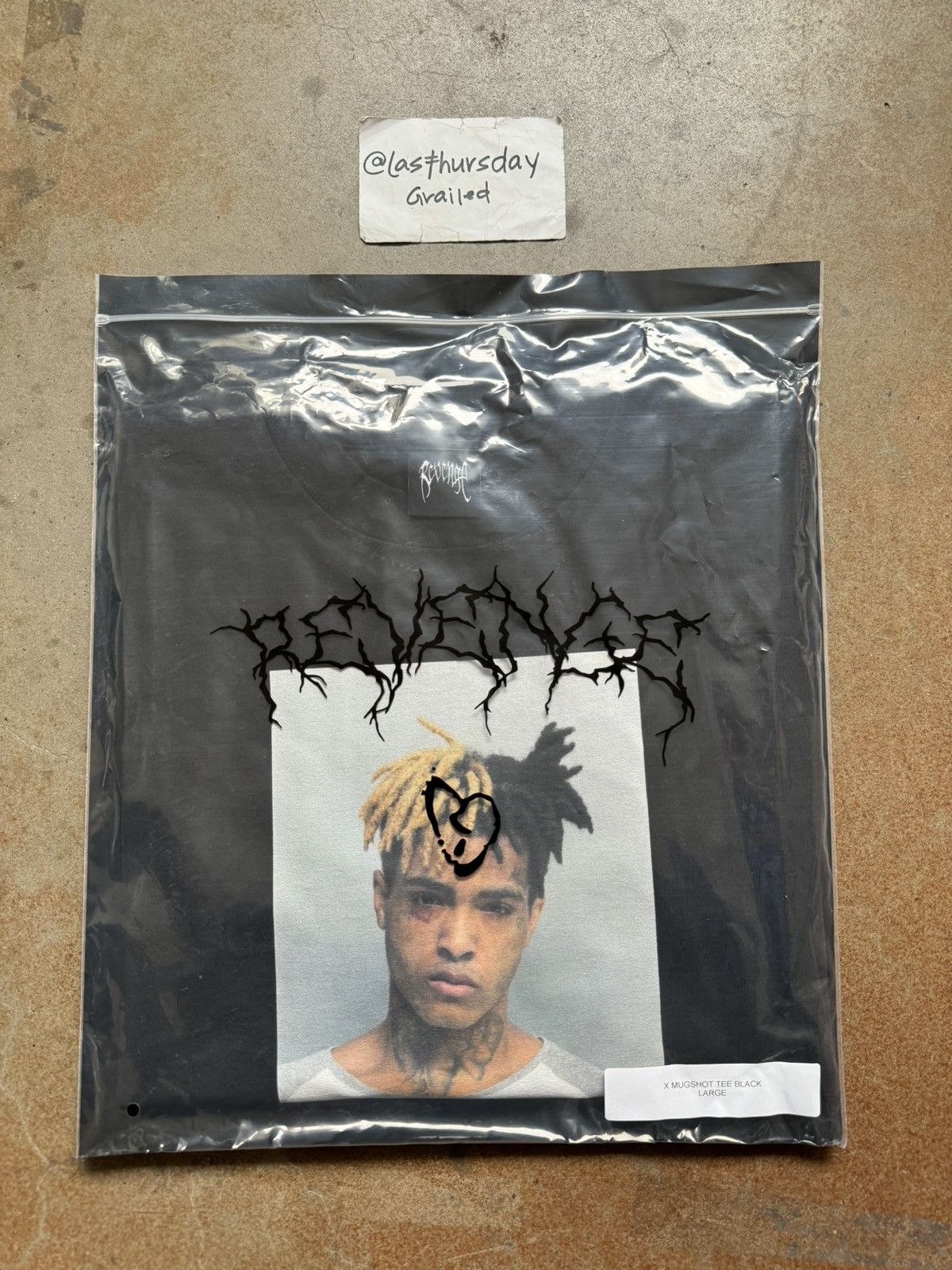 Revenge Revenge Xxxtentacion Mugshot Tee Black Large Grailed