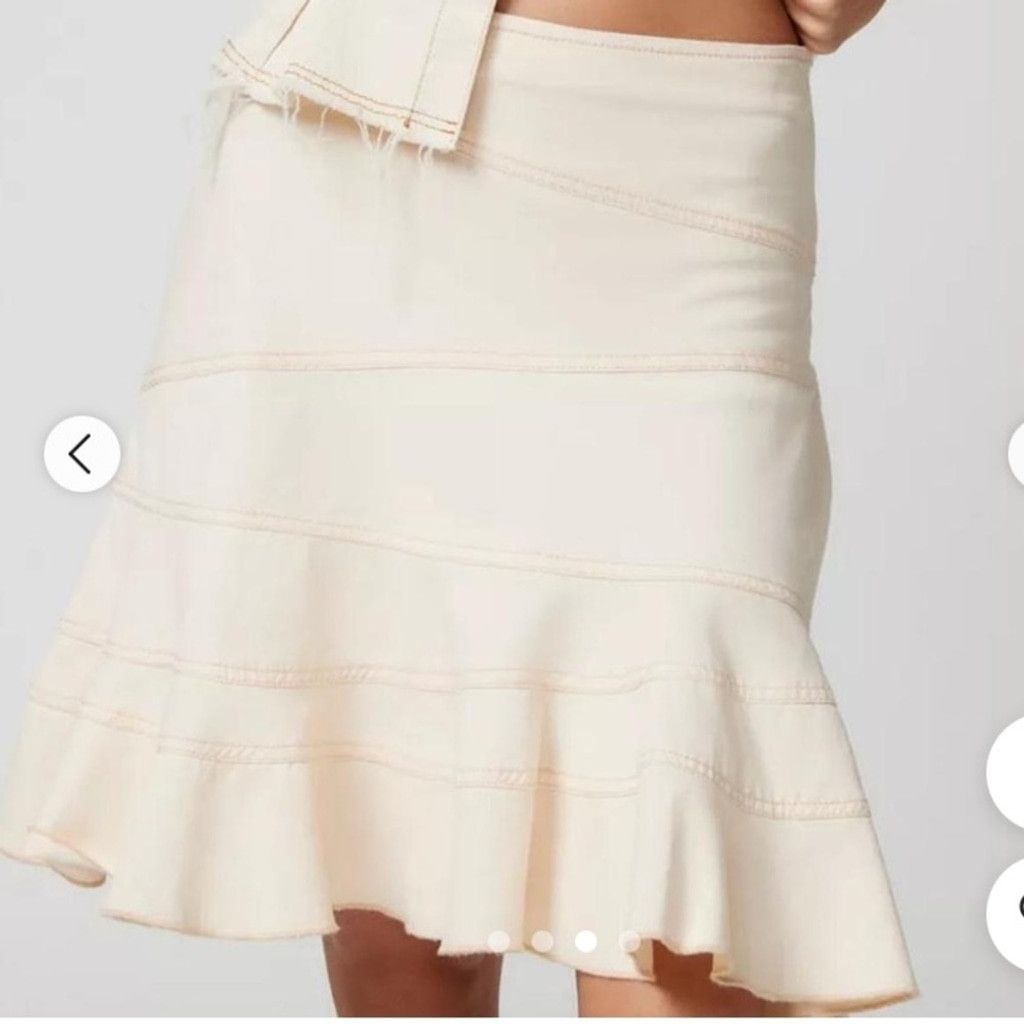Urban Outfitters Urban Outfitters Millie Fluted Denim Mini Skirt Size 28" / US 6 / IT 42 - 2 Thumbnail