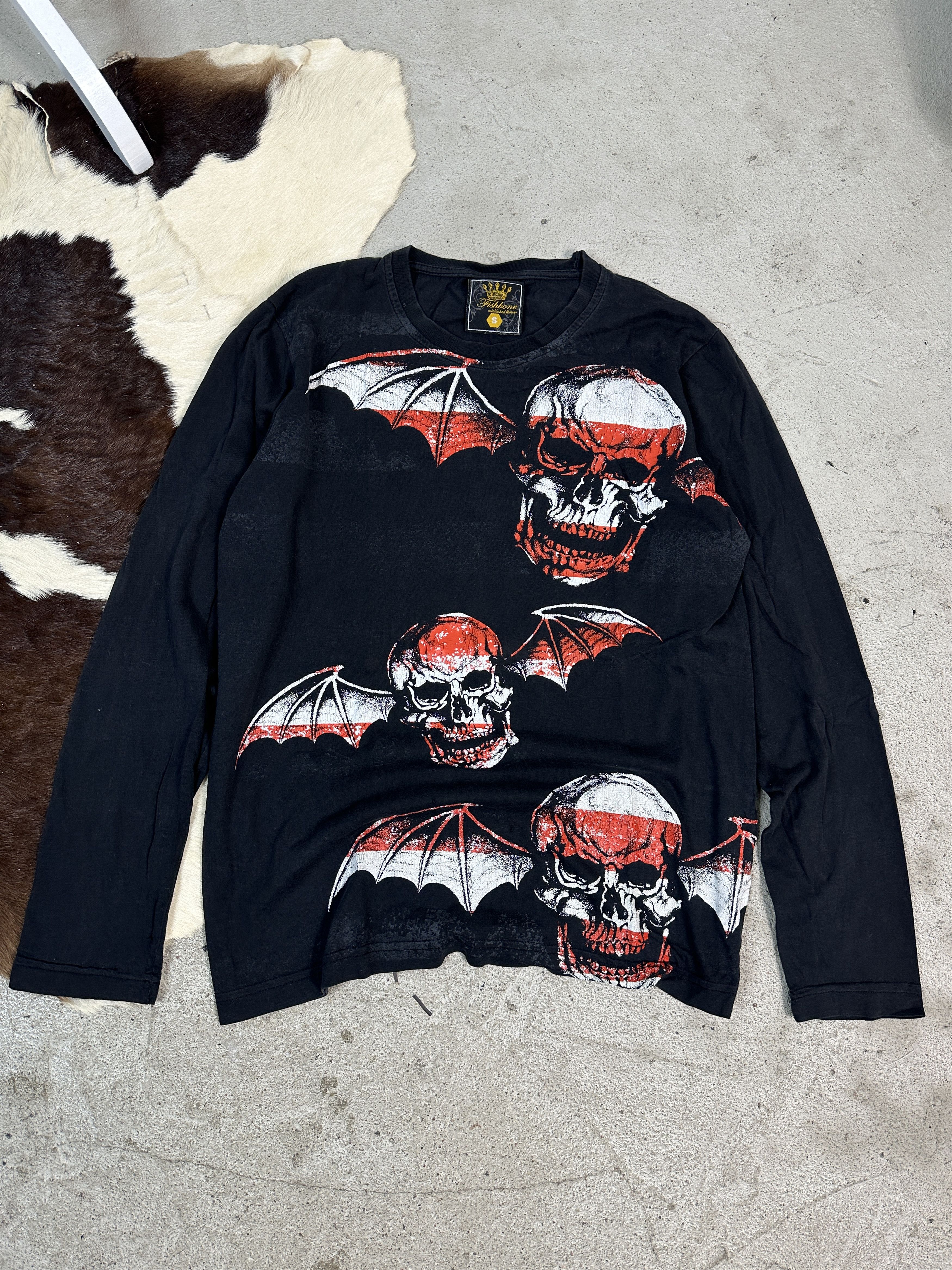 Vintage Longsleeve 00s Skulls Y2K Size US S / EU 44-46 / 1 - 1 Thumbnail