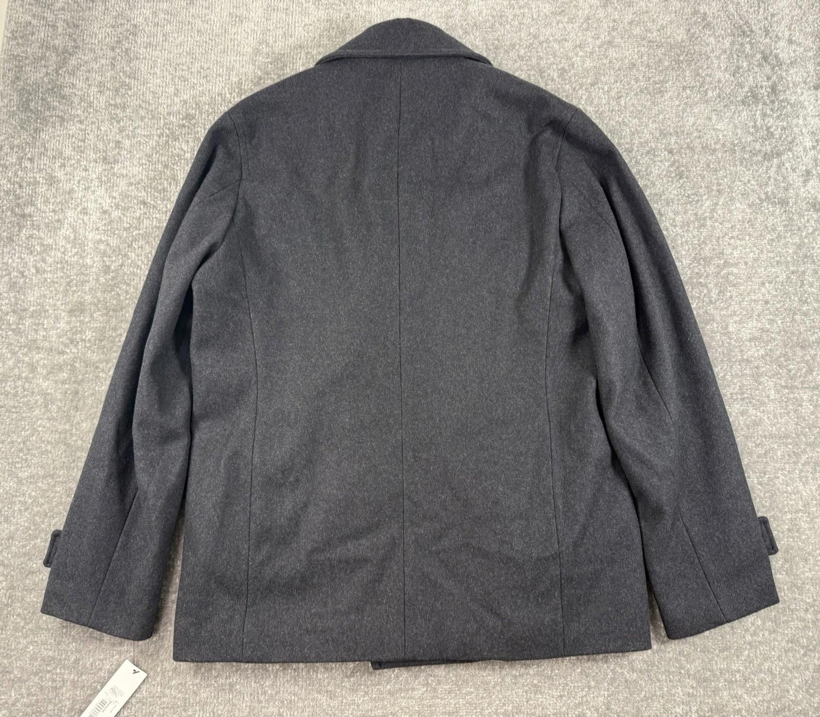 LIZ CLAIBORNE Men's Mid Length Wool Pea Coat Jacket Medium