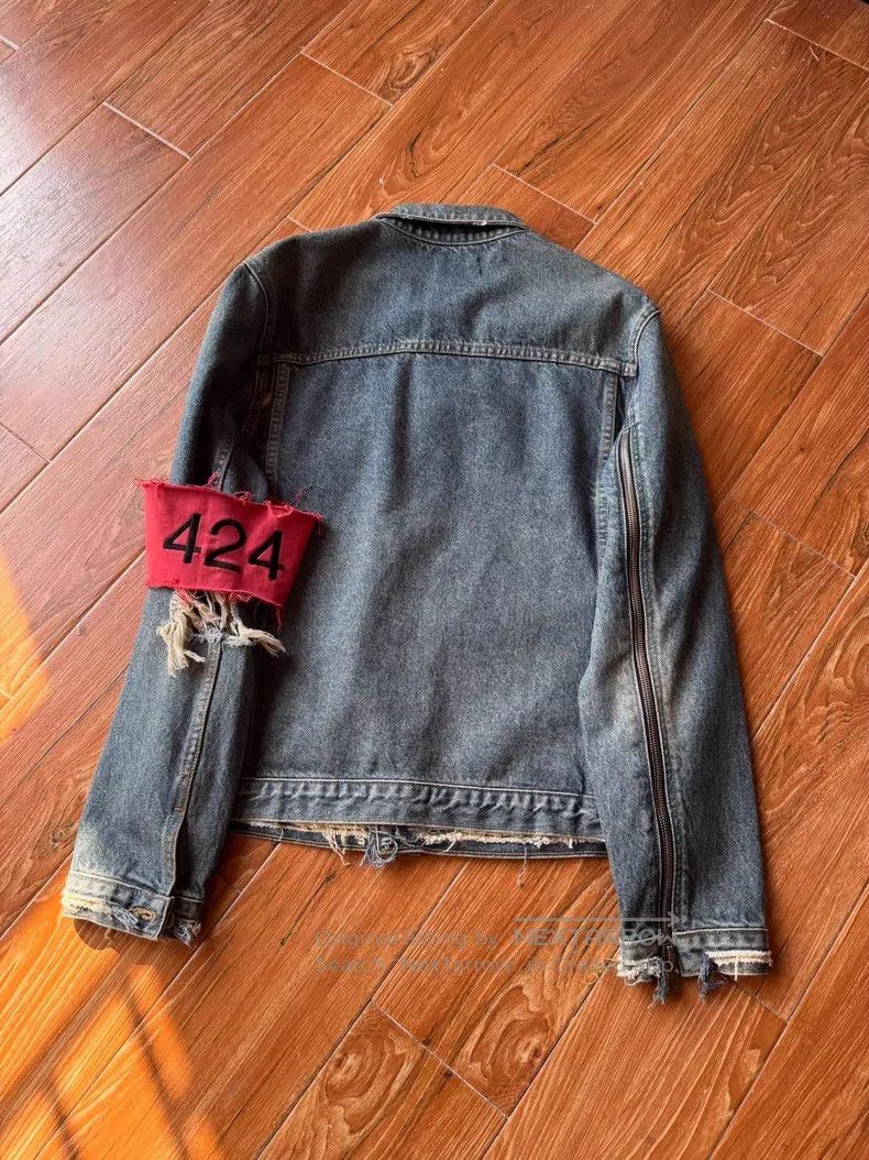424 424 Big Destruction Denim Jacket Size US M / EU 48-50 / 2 - 3 Thumbnail