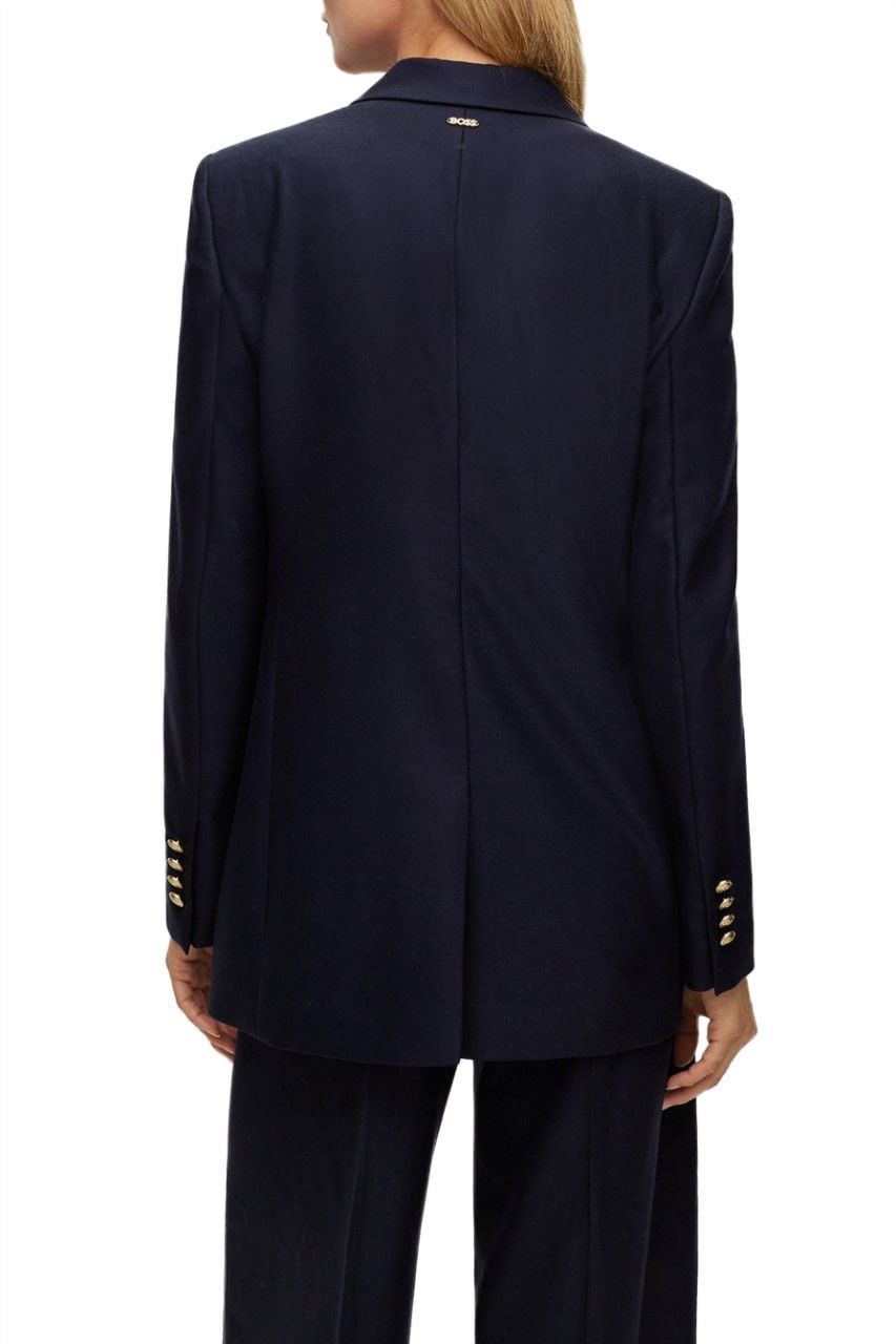 Hugo Boss Hugo Boss marzotto Double Breasted Wool Navy blazer Jacket Size XS / US 0-2 / IT 36-38 - 3 Thumbnail
