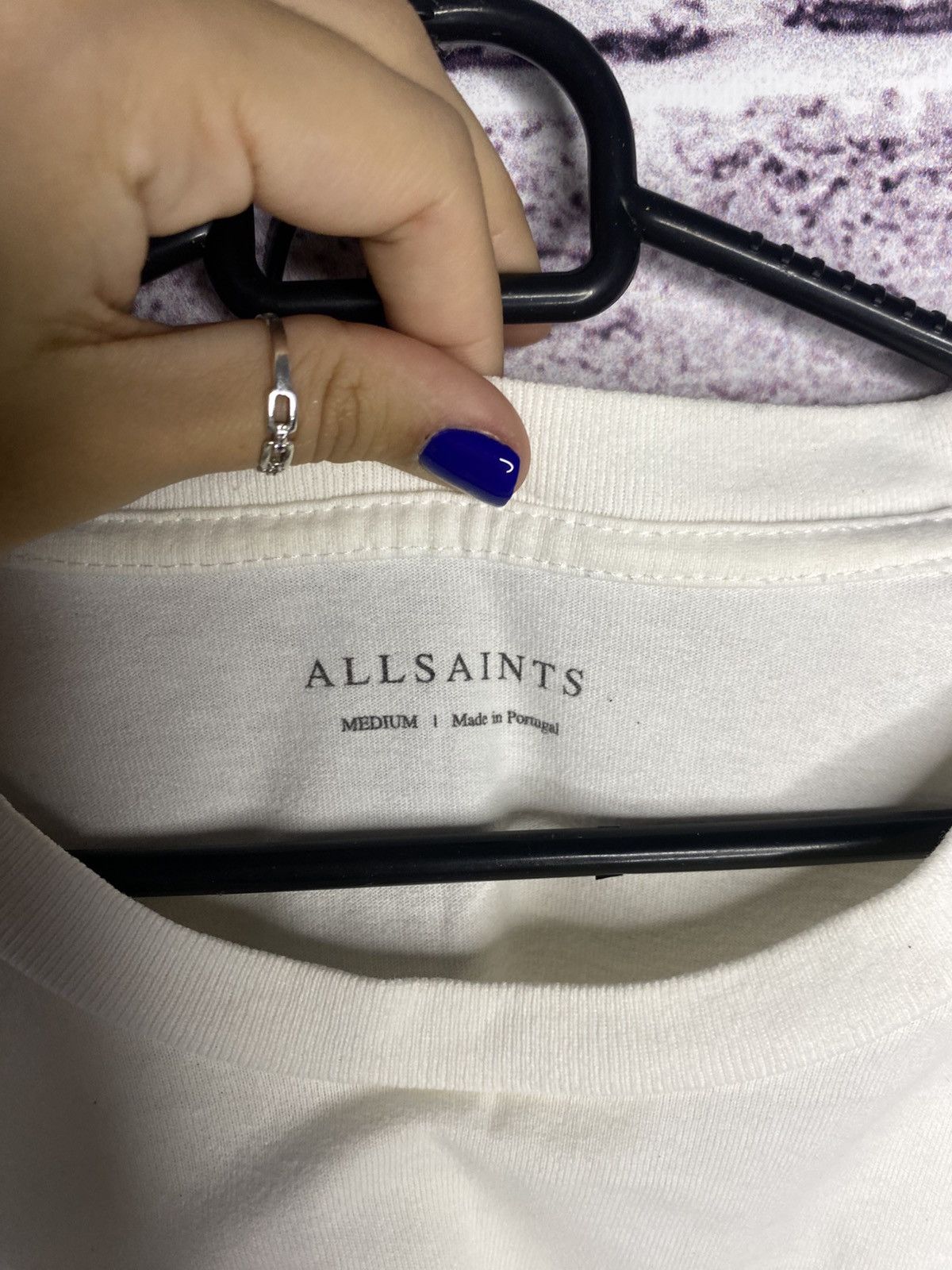 Allsaints Mens Vintage Allsaints Japanese Double Logo White T- Shirt Size US M / EU 48-50 / 2 - 3 Thumbnail