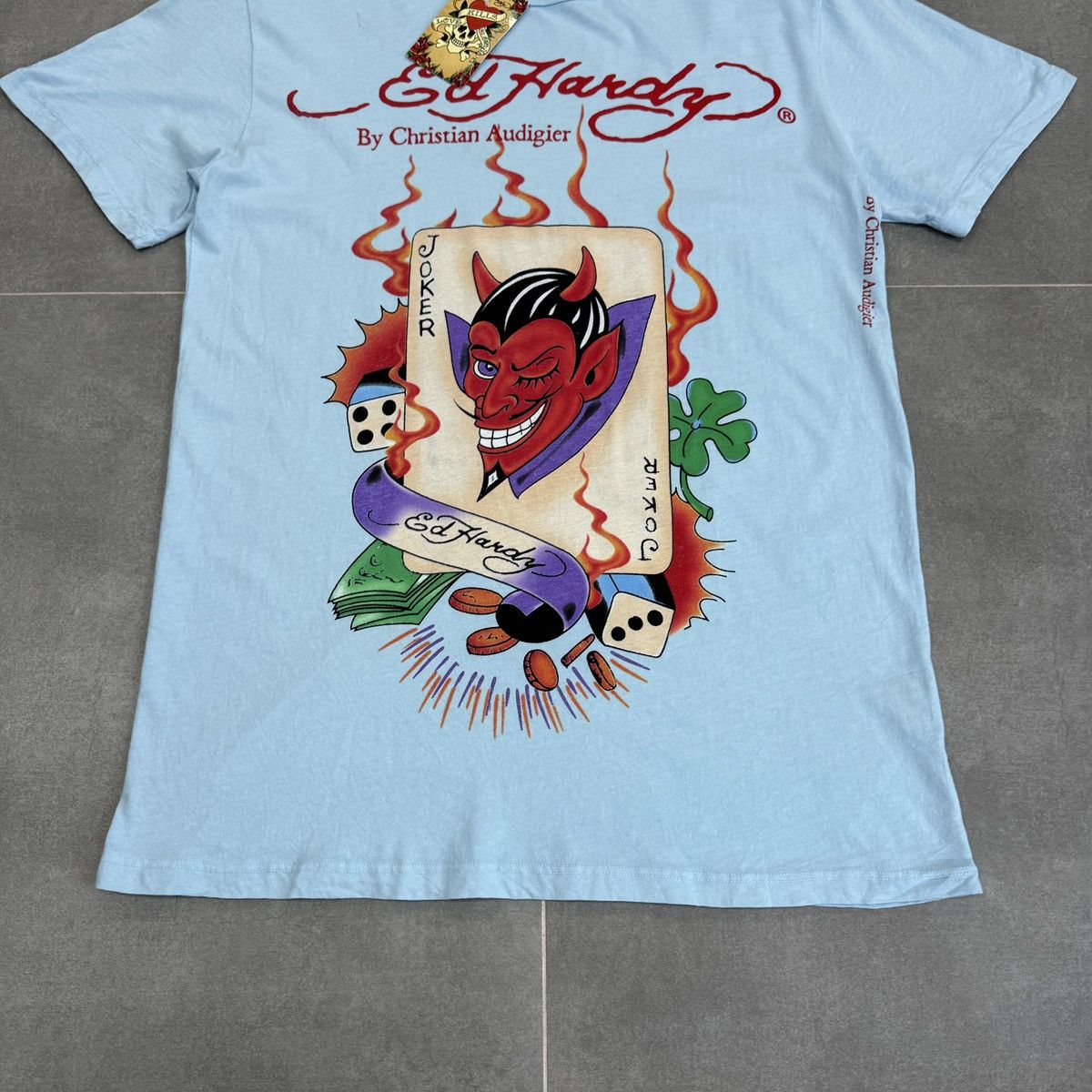 Ed Hardy Ed Hardy by Christian Audigier Tattoo Joker Y2K Men T-Shirt Size US M / EU 48-50 / 2 - 4 Thumbnail