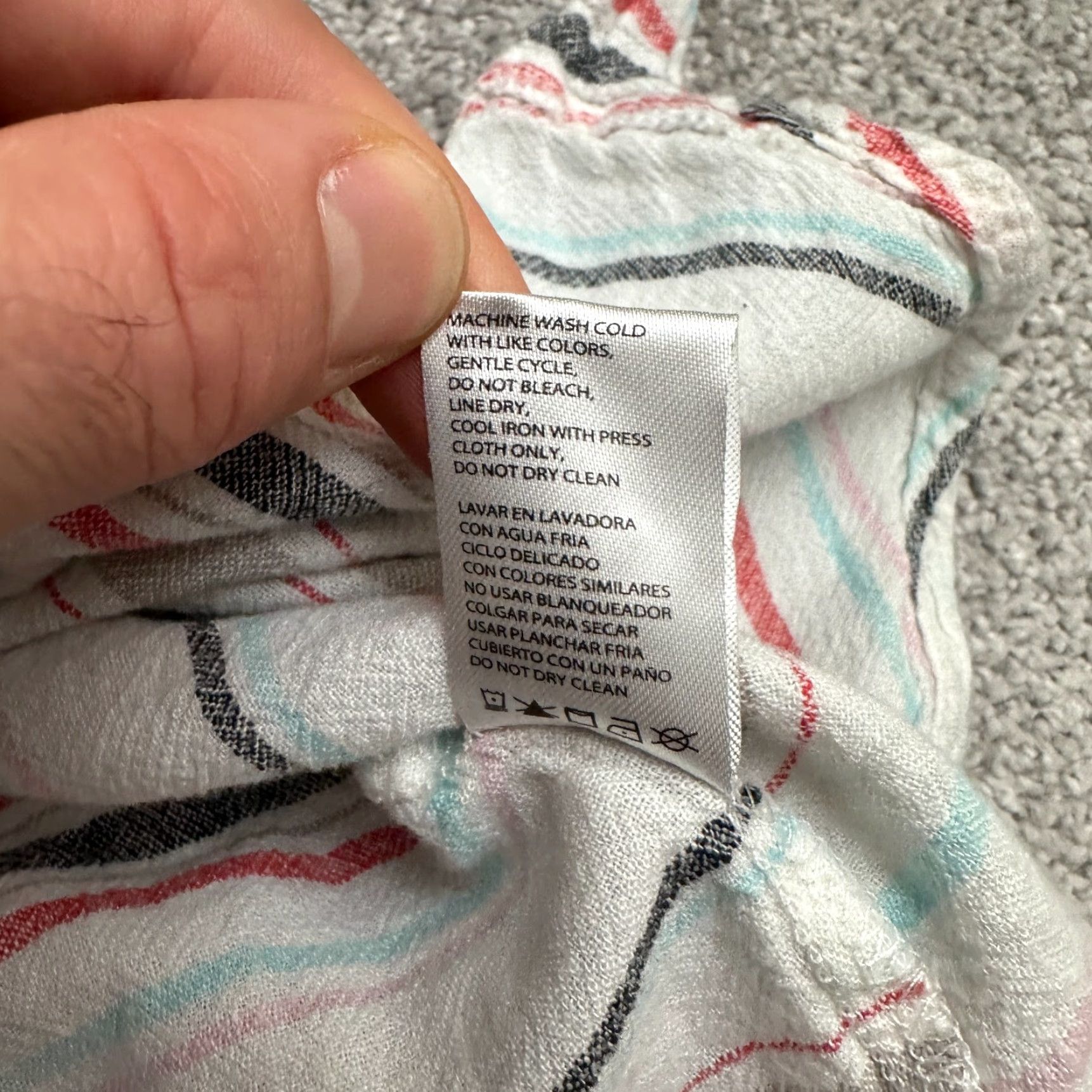 Weatherproof Weatherproof Shirt Adult XS Multicolor Striped Linen Sleeveless Button-Down Casual Size XS / US 0-2 / IT 36-38 - 7 Thumbnail