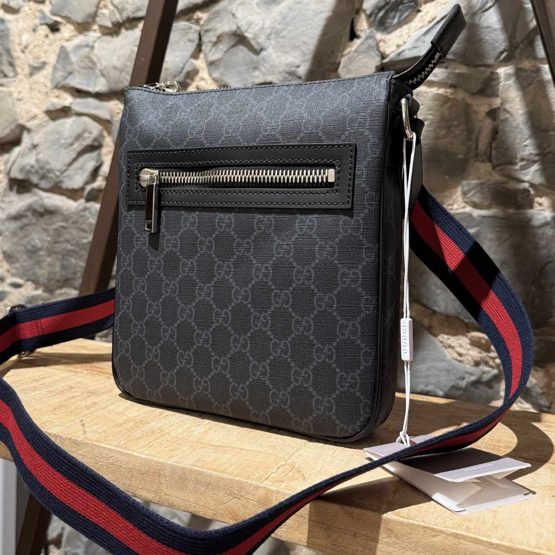 Gucci Gucci Black GG Supreme Small Crossbody Messenger Bag Size ONE SIZE - 3 Thumbnail