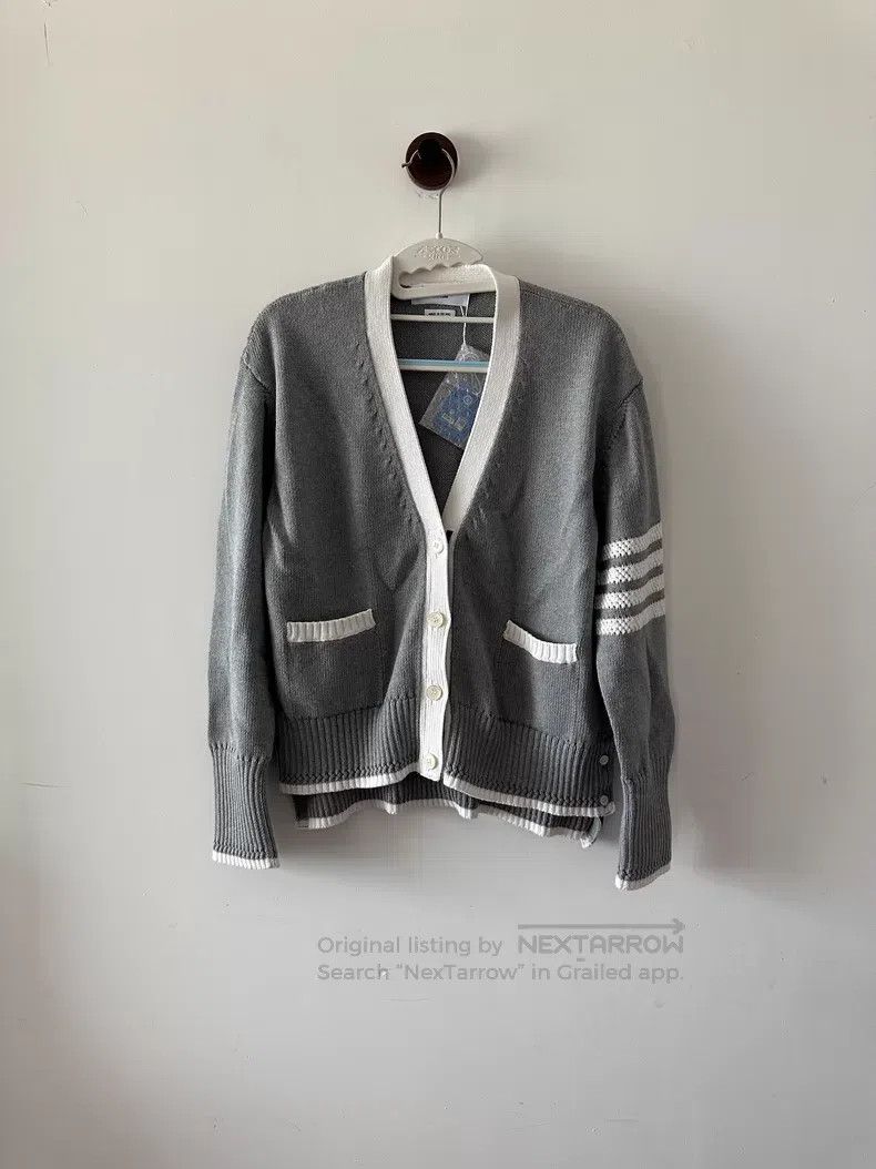 Thom Browne Thom Browne Grey Cardigan Size US S / EU 44-46 / 1 - 1 Thumbnail