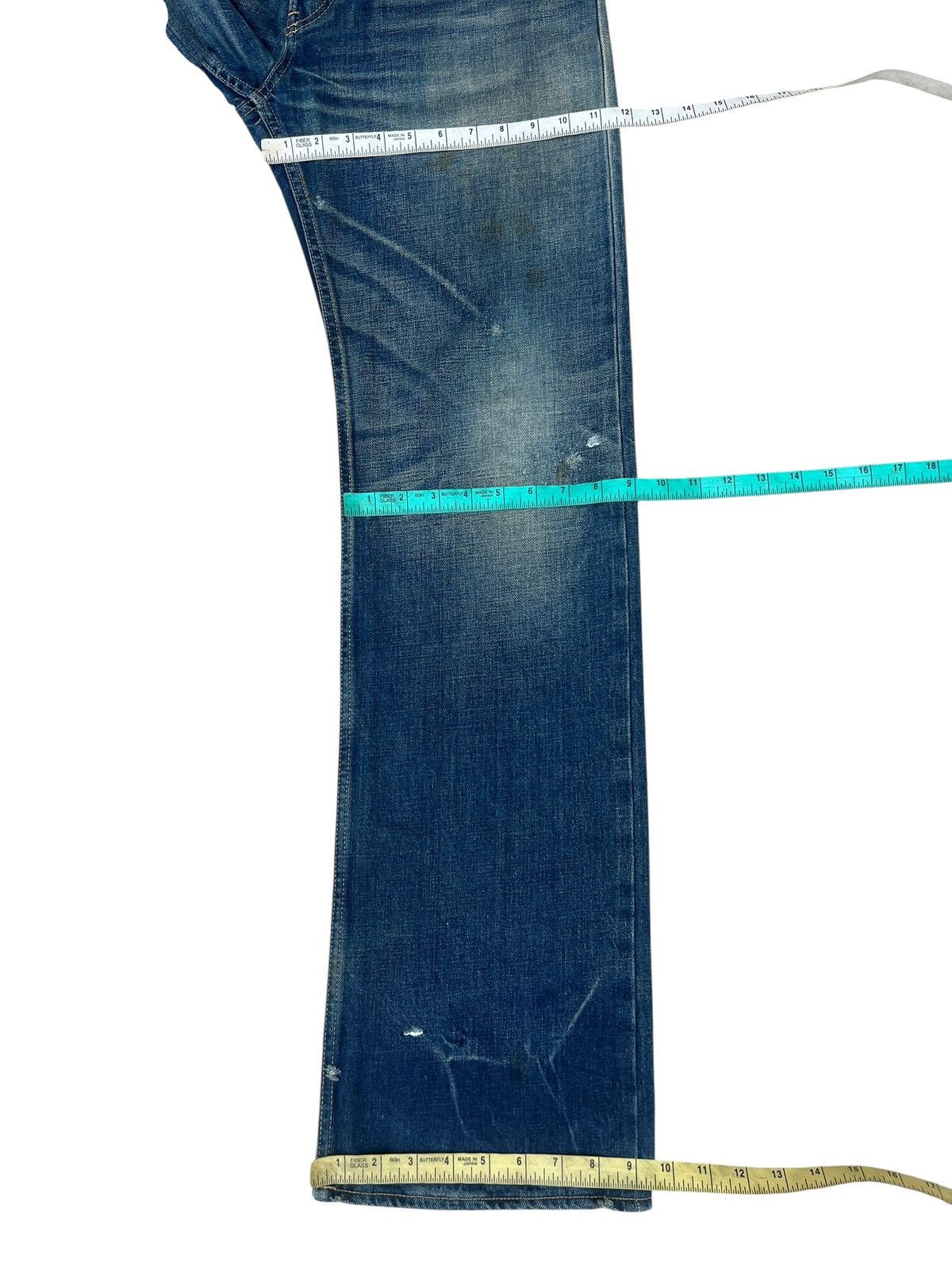 Backbone Vintage BackBone Distress Mud Denim Bootcut Selvedge Jeans Size US 31 - 5 Thumbnail