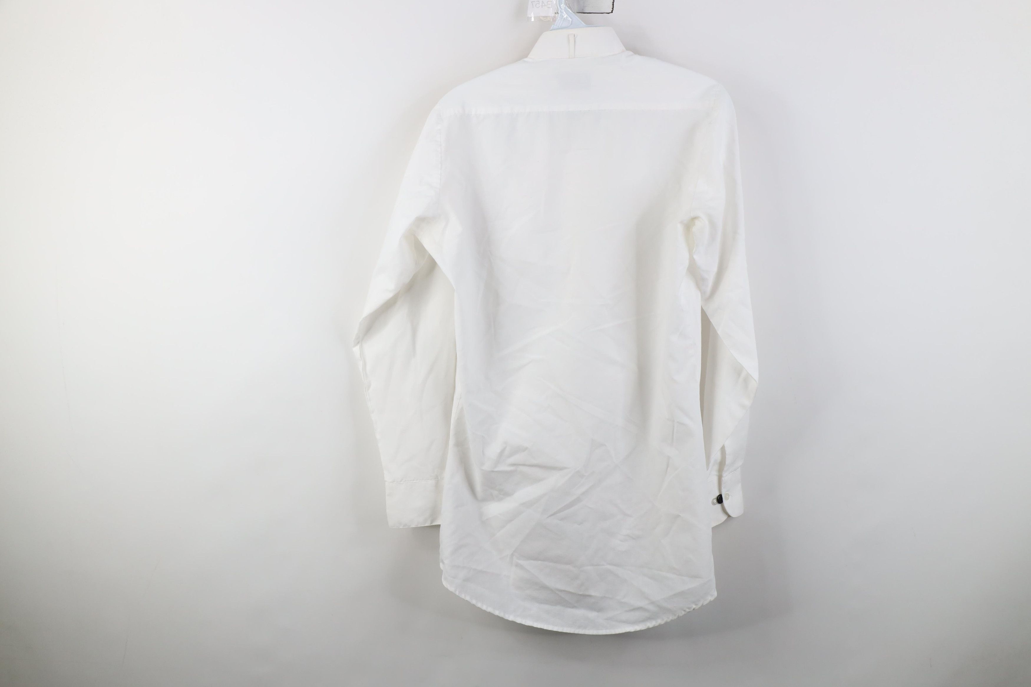 Vintage Vintage 90s Formal Prom Tuxedo Wedding Button Shirt White Size US XS / EU 42 / 0 - 9 Thumbnail