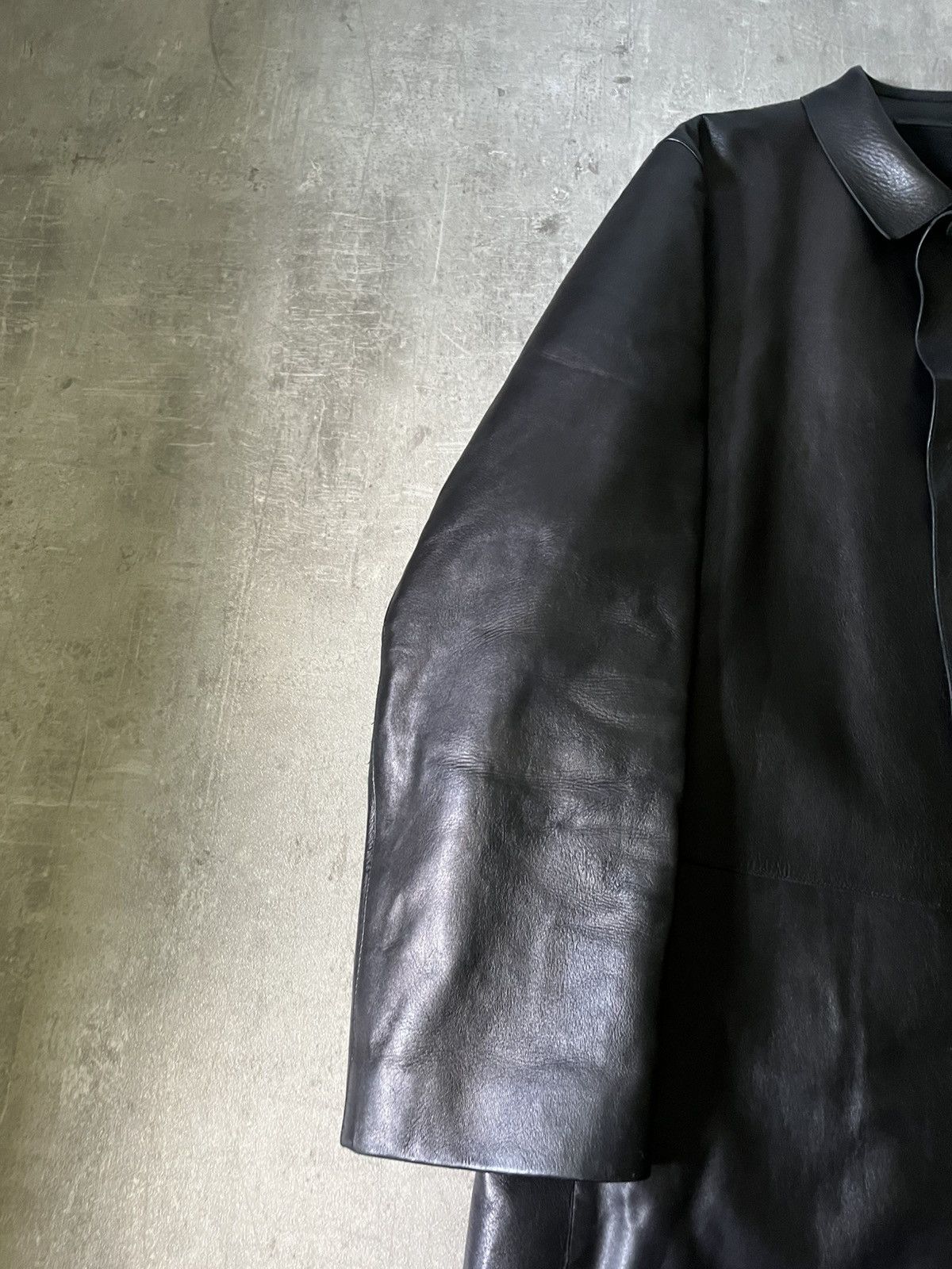 Gucci Gucci F/W 1998 black leather coat by Tom Ford Size US L / EU 52-54 / 3 - 3 Thumbnail