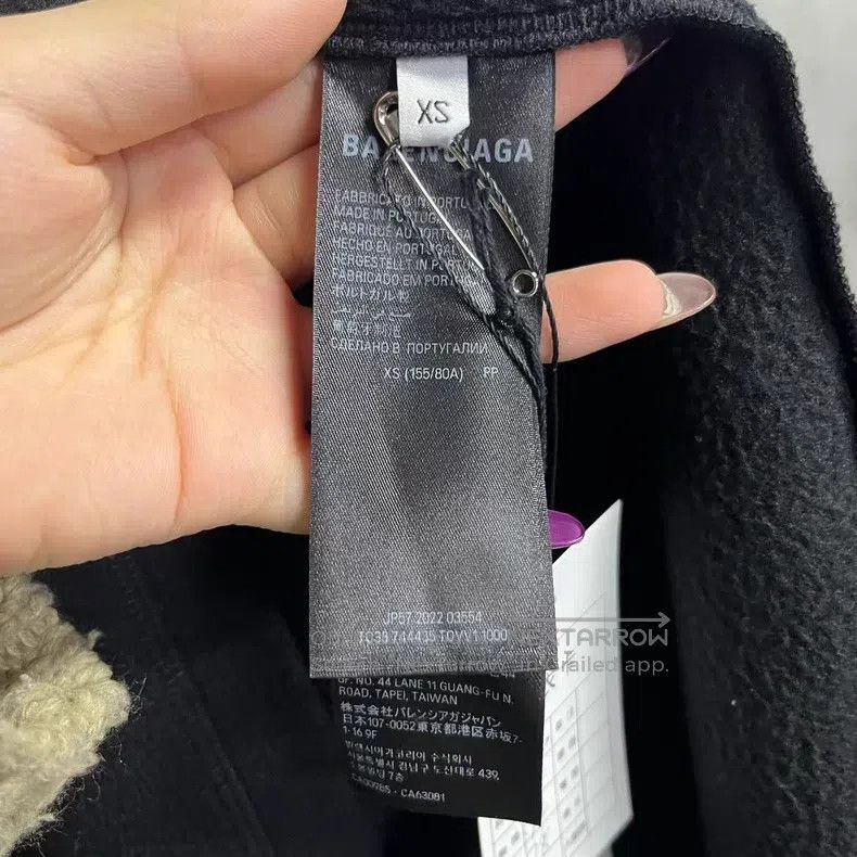 Balenciaga Balenciaga Black Letter Printed Fleece Hooded Loose Fit Lo Size US XS / EU 42 / 0 - 4 Thumbnail