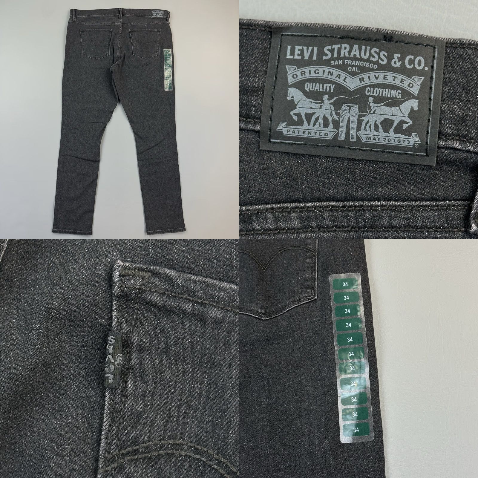 Levi's Levi's 311 Jeans Women’s 34 38x30 Black Denim Shaping Skinny Mid Rise Stretch Jeans Size 24" / US 00 / IT 34 - 9 Thumbnail
