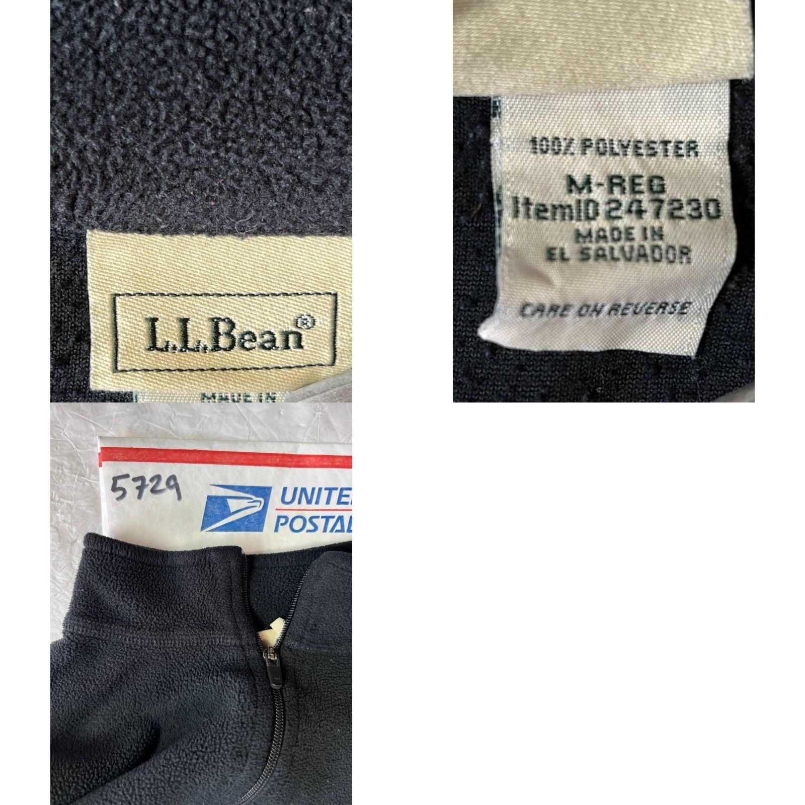 Vintage LL Bean Womens Sweater Black Full Zip Fleece Polyester Size Medium Regular Zip Up Mock Neck Winter Womens Size M / US 6-8 / IT 42-44 - 8 Thumbnail