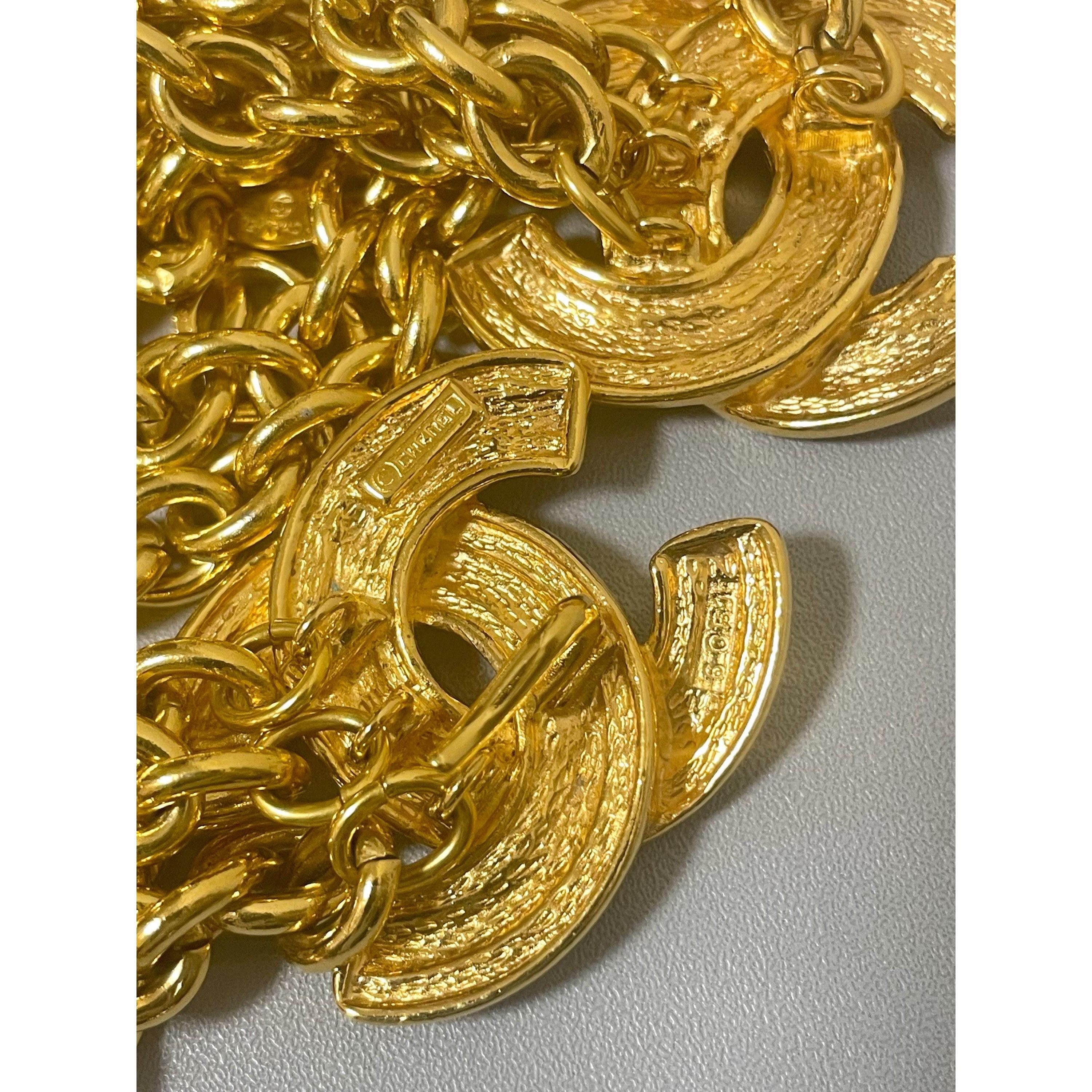 Chanel Vintage CHANEL gold chain belt with triple layer chains 95cm Size ONE SIZE - 8 Thumbnail