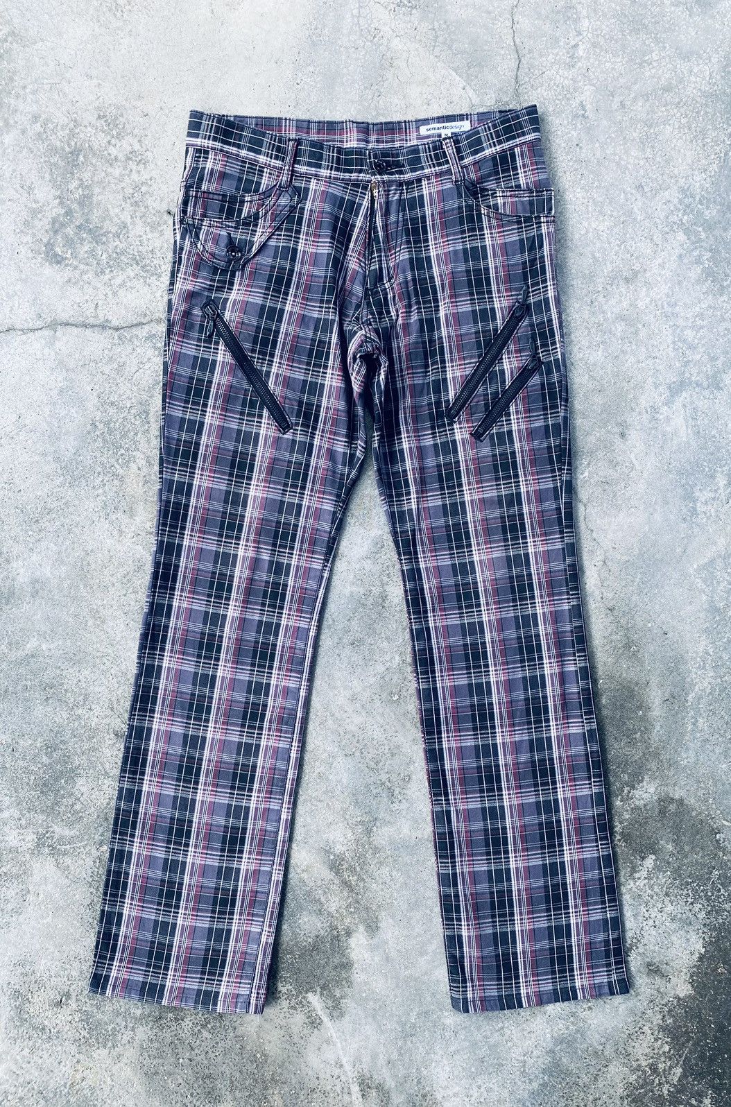 semanticdesign Vintage Semantic Design Plaid Rare Pants Size US 31 - 1 Thumbnail