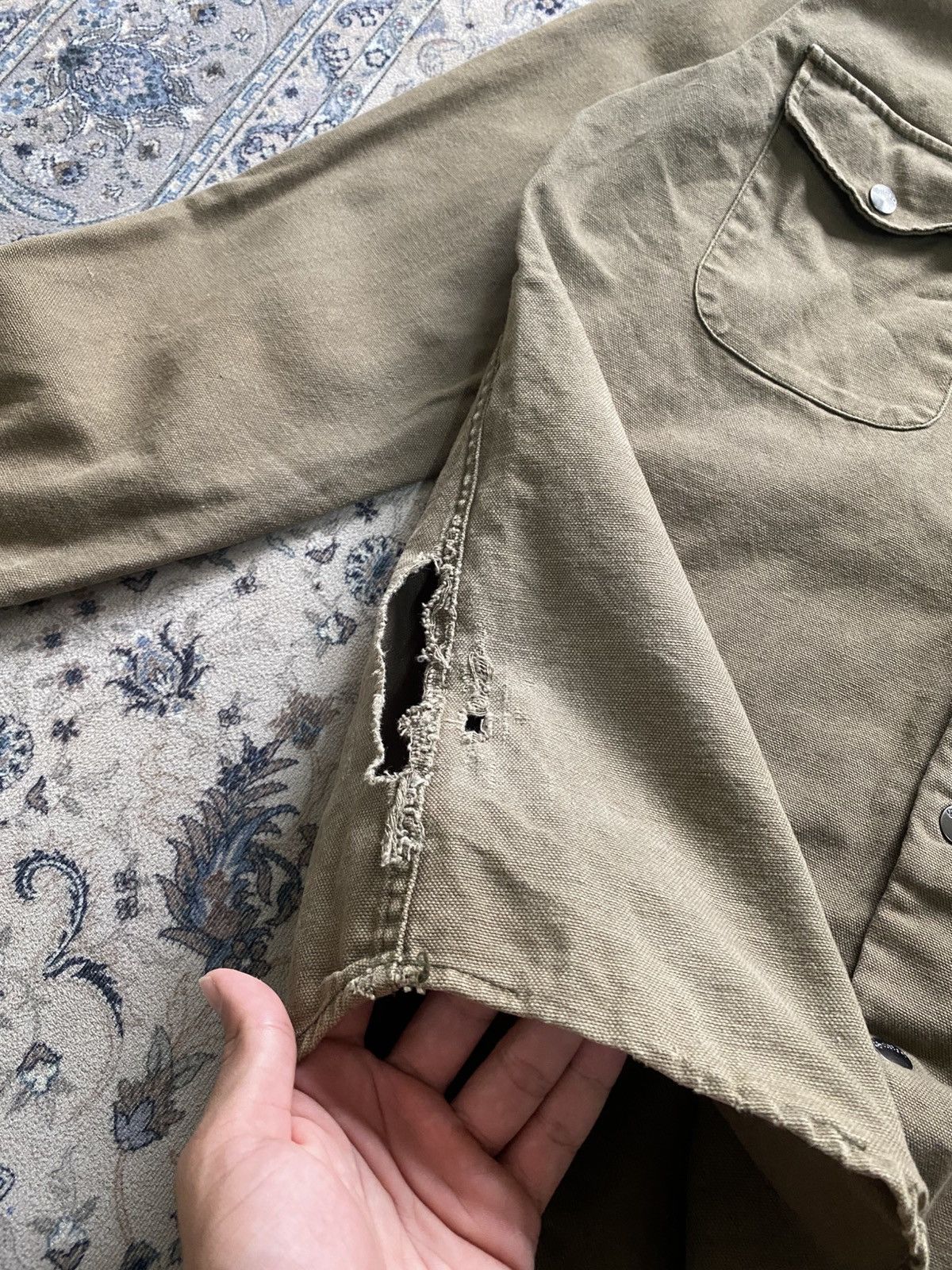 Carhartt VINTAGE BRIXTON DISSTRESSED DETROIT CANVAS LS SHIRT Size US M / EU 48-50 / 2 - 8 Thumbnail
