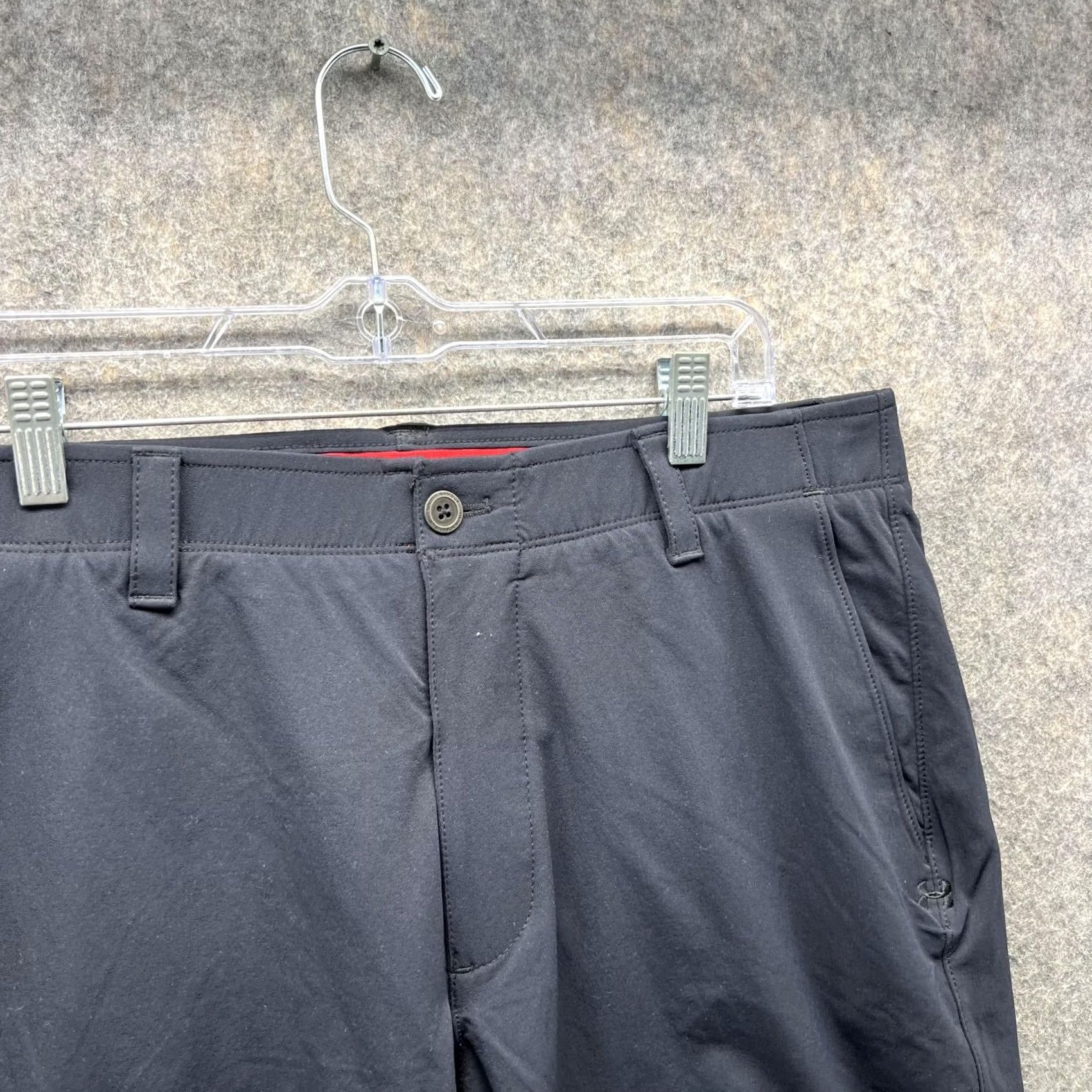 Under Armour Under Armour Shorts Men 36 Adult Black Chino Flat Front Heat Gear Golf Golfer UA Size US 36 / EU 52 - 7 Thumbnail