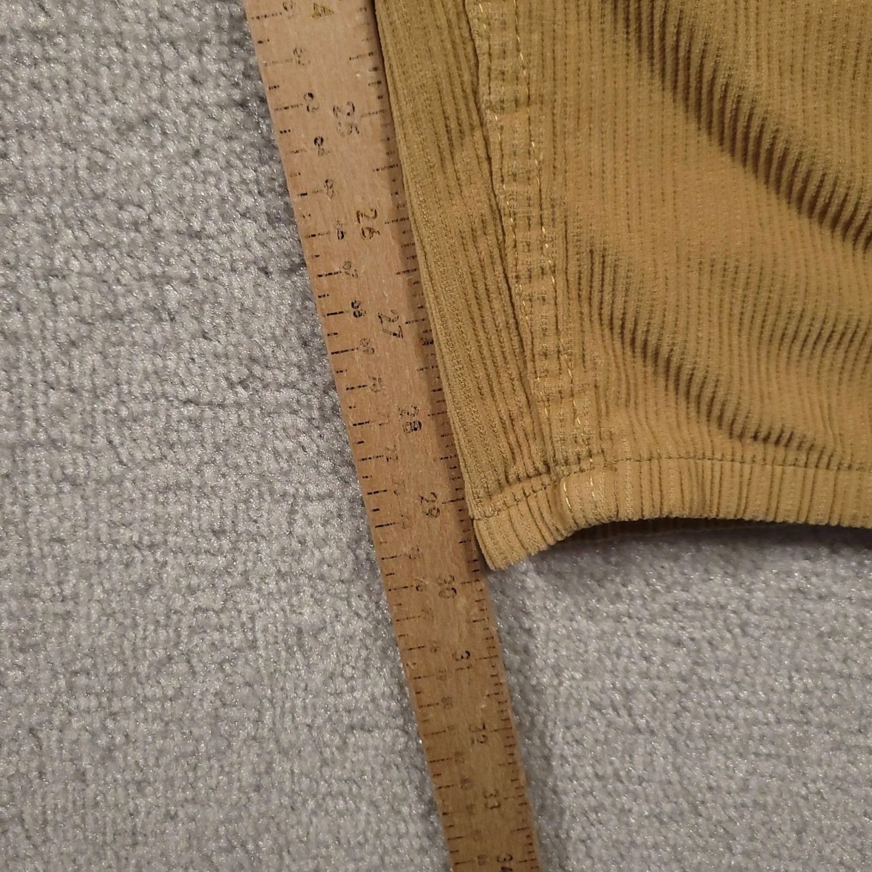 Vintage VINTAGE We The Free Faye Pants Womens 31 Tan Corduroy Low Slung Boyfriend Carpenter Size 24" / US 00 / IT 34 - 5 Thumbnail