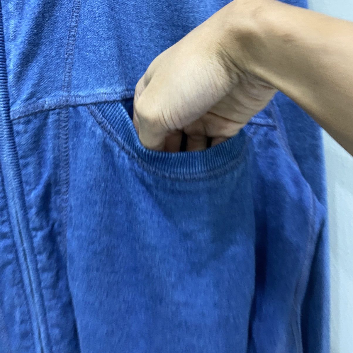 Ne-Net Vintage Ne-Net (Issey Miyake) Indigo Dye Full-Zip Sweatshirt Size US L / EU 52-54 / 3 - 9 Thumbnail