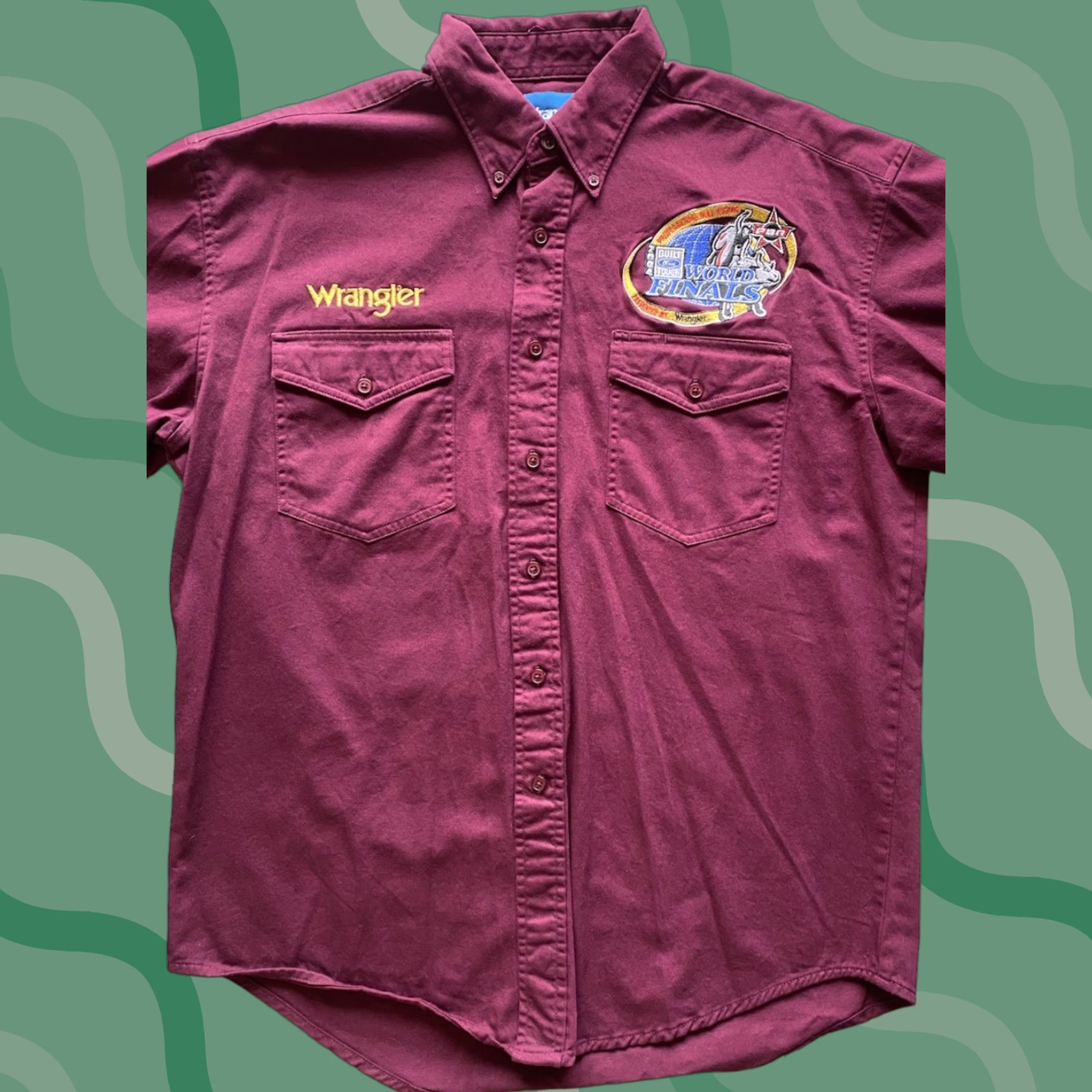 Wrangler VINTAGE Wrangler PBR Bull Riders World Finals Button Shirt Men’s Large Red Size US L / EU 52-54 / 3 - 1 Thumbnail