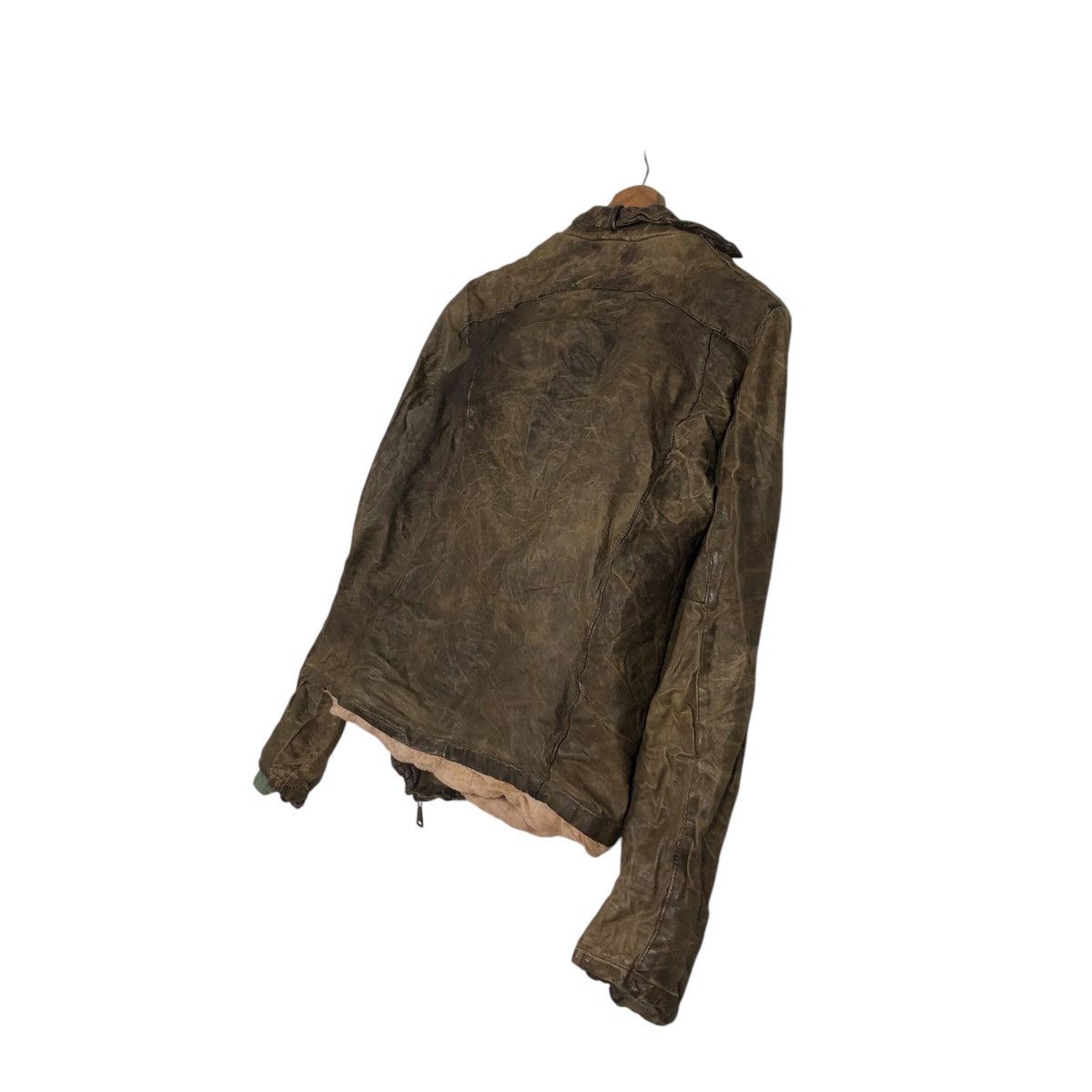 Giorgio Brato Biker Leather Jacket Asymmetrical Zipper Girgio Brato Italy Size L / US 10 / IT 46 - 11 Thumbnail