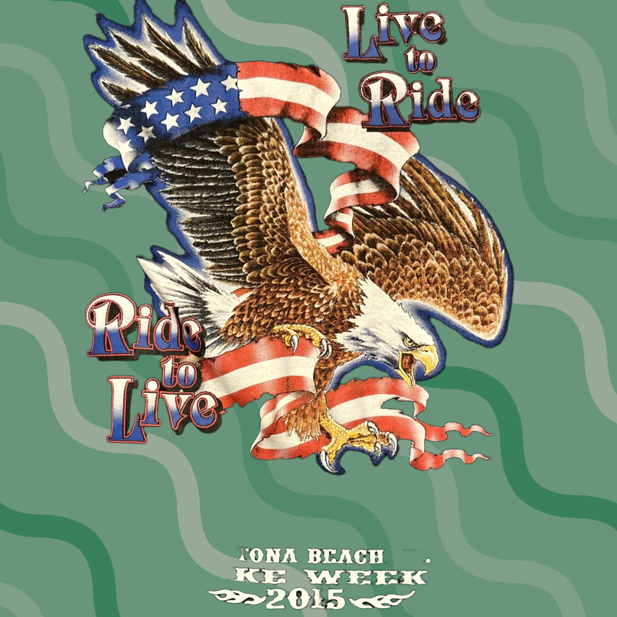 Delta VINTAGE 2015 Daytona Beach Bike Week Live to Ride Delta T-Shirt Size L Black Men’s Shirt Eagle 2010s Bike Week Theme Mens Size US L / EU 52-54 / 3 - 1 Thumbnail