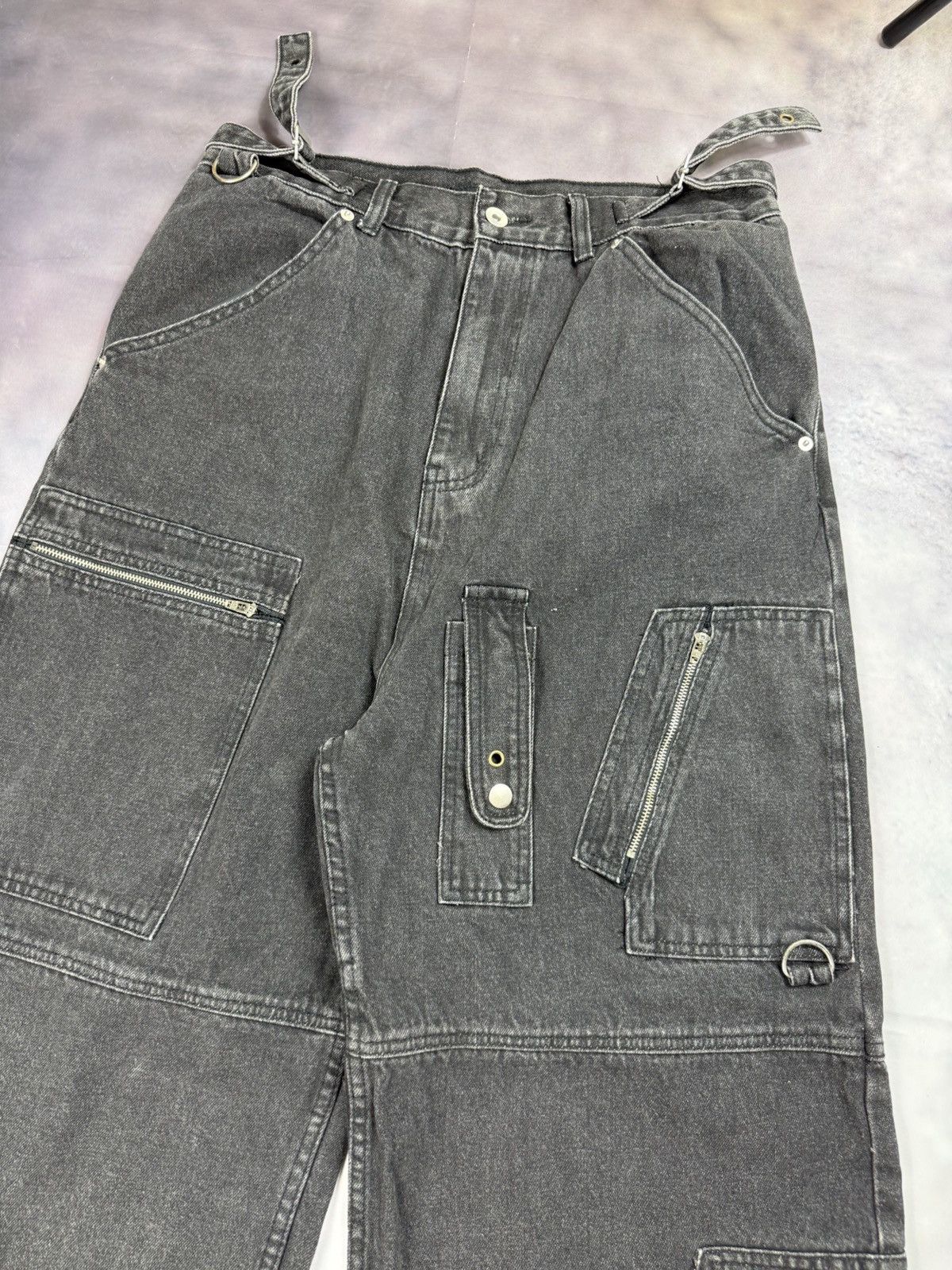 PROJECT G/R Project G/R Flight Denim Pants - black y2k vintage Size US 32 / EU 48 - 4 Thumbnail