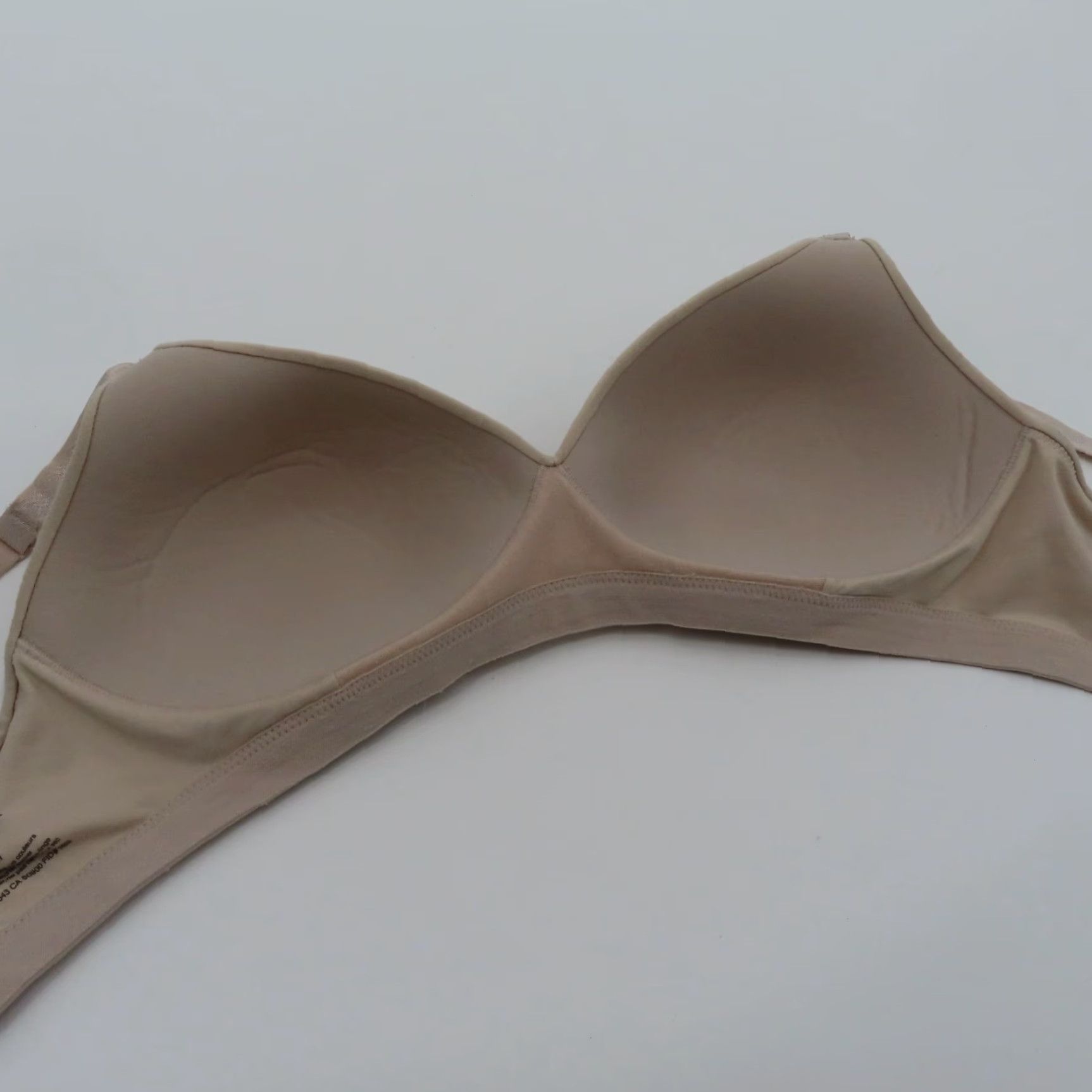 Vintage Warners Cloud 9 Super Soft Wireless Lightly Lined Comfort Bra 34C Pink Beige Womens Bra T-Shirt Style Size ONE SIZE - 7 Thumbnail
