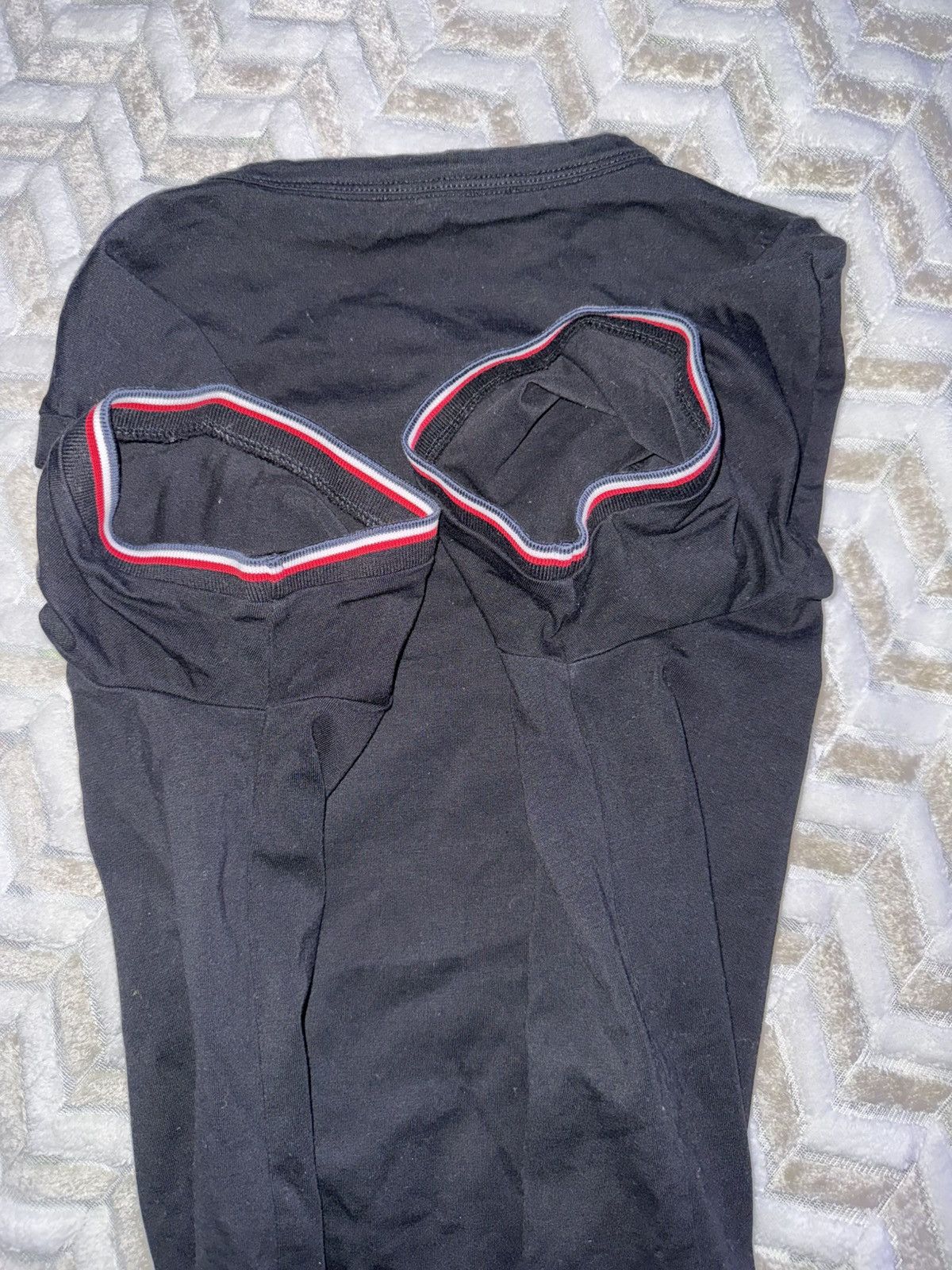 Moncler Moncler Tricolored-Trimmed Cotton TShirt Size US S / EU 44-46 / 1 - 3 Thumbnail