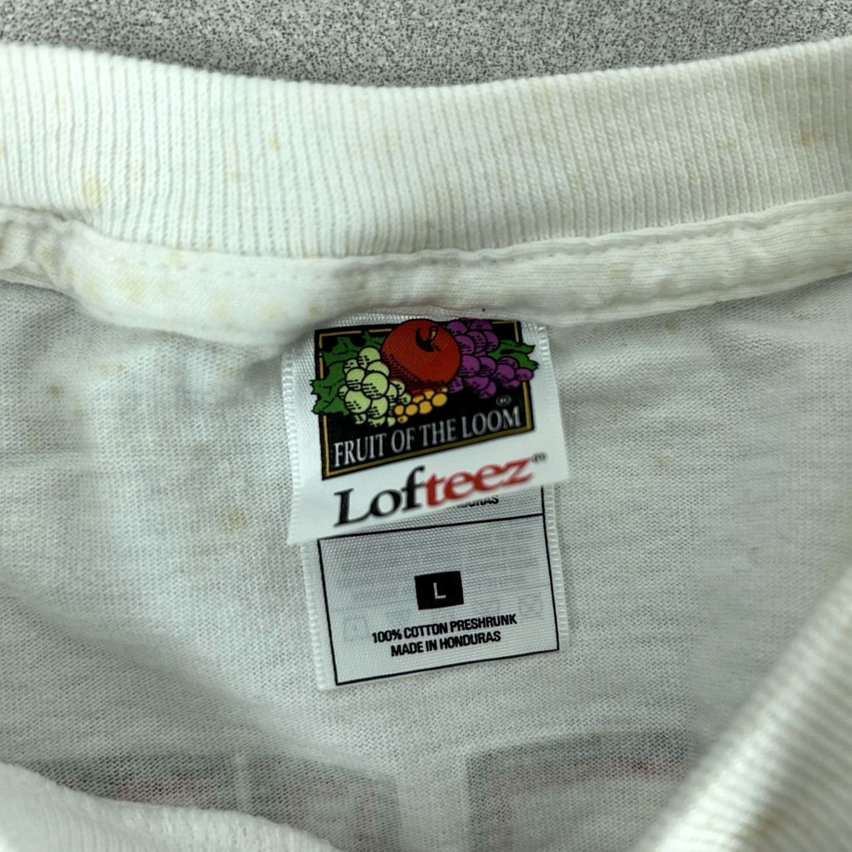 Fruit Of The Loom VTG Race Nutt Head Racing T-Shirt Large White AMF Engine Car Race Tee S/S Casual Tee Size US L / EU 52-54 / 3 - 4 Thumbnail
