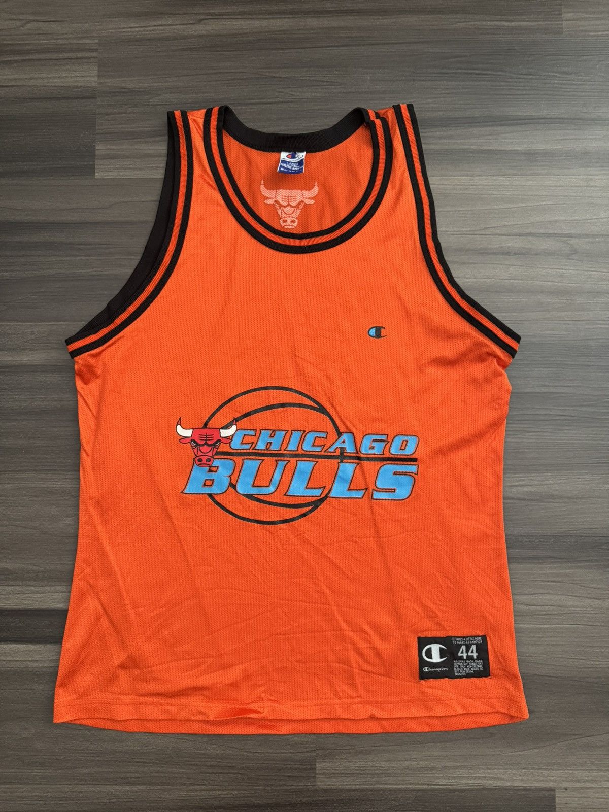 Champion × Vintage Vintage 90s Chicago Bulls Mesh Jersey Men’s 44 Large Size US L / EU 52-54 / 3 - 1 Thumbnail